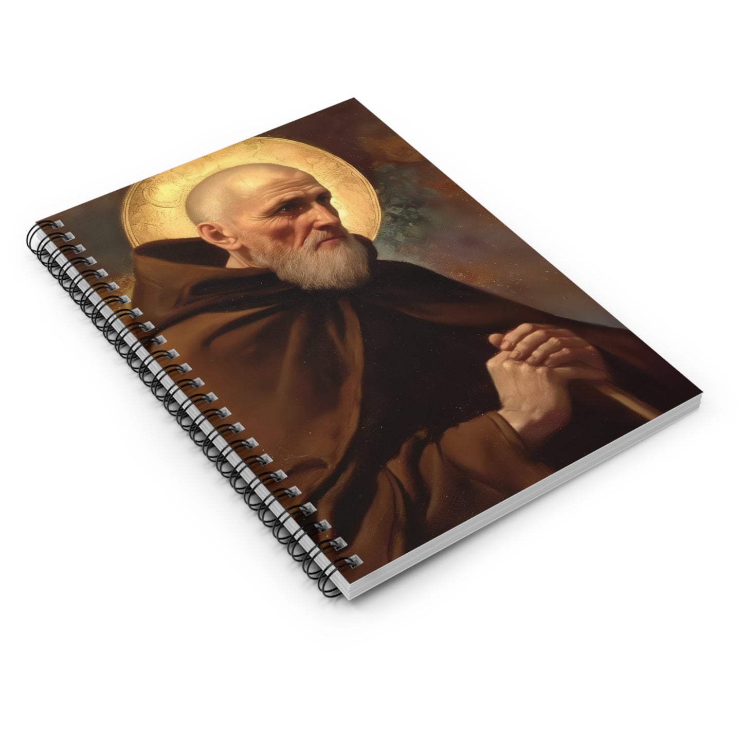 Saint Ignatius of Laconi - Sanctified Souls Art - Religious Based Notebook - Spiral Notebook