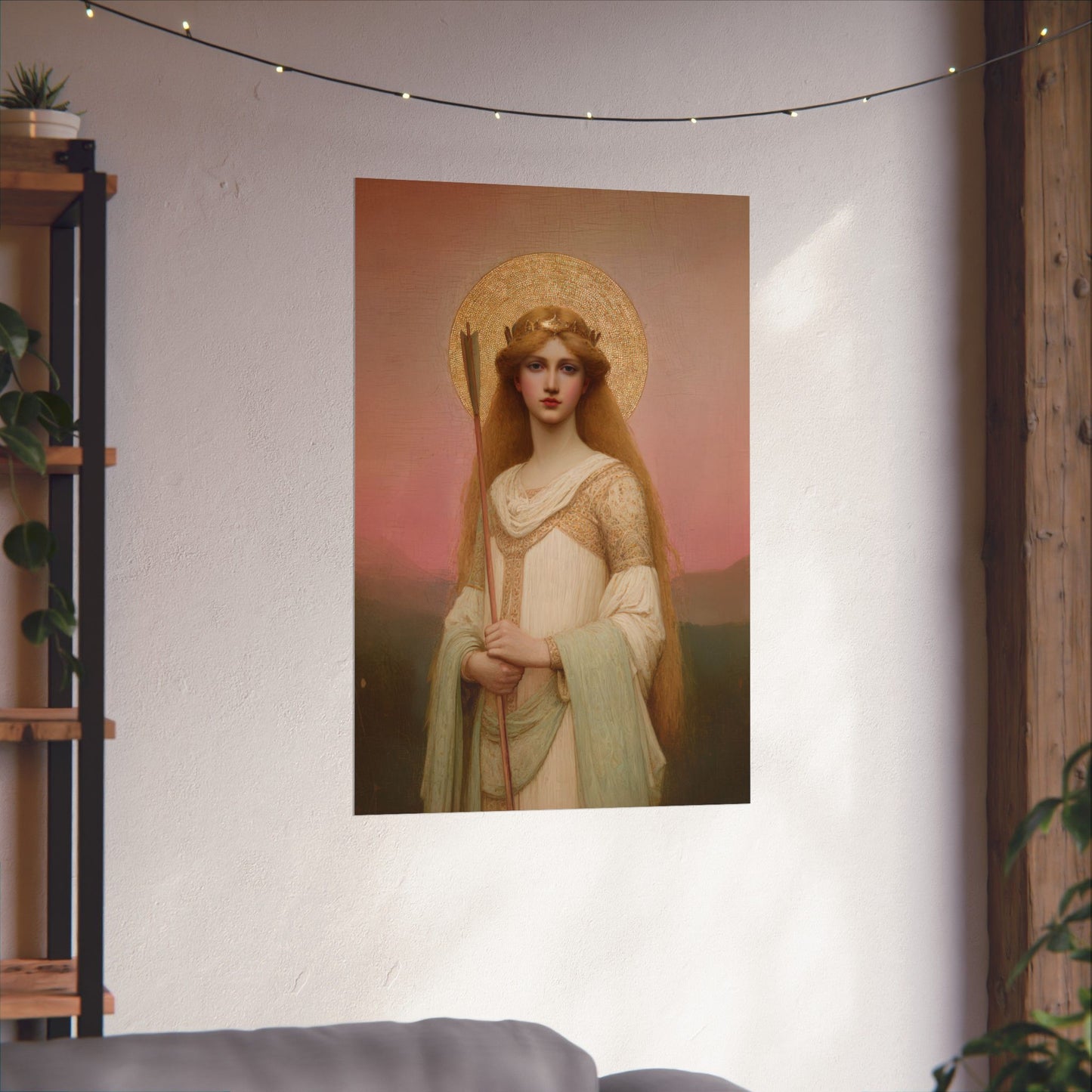 Saint Ursula -  Catholic Art - Multiple Sizes - Premium Posters - Catholic Art - Christian Home - Catholic Saint Art