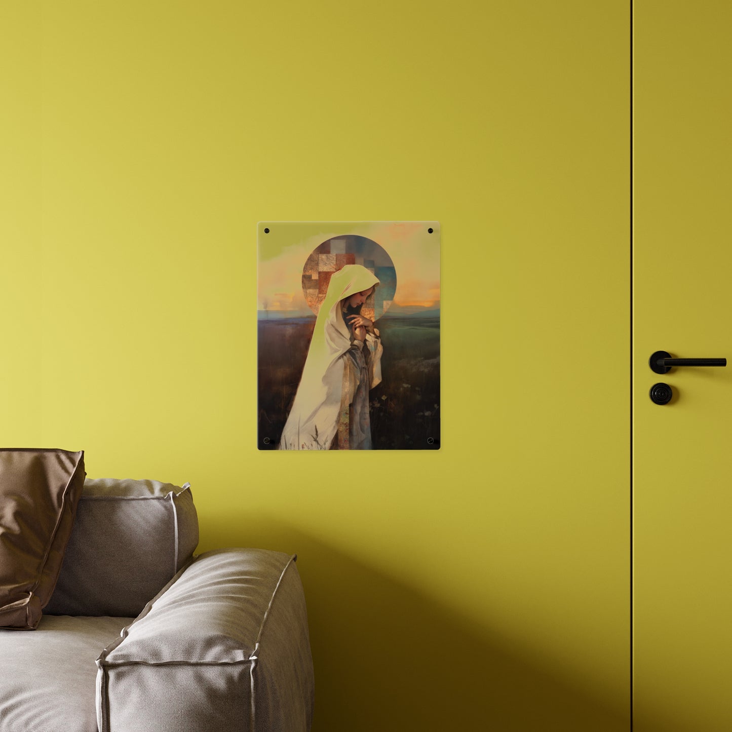 Our Lady of the Prairie Wall Art Panel - Ready to Hang Acrylic Print - Catholic Saint Art - Patron Saint Print
