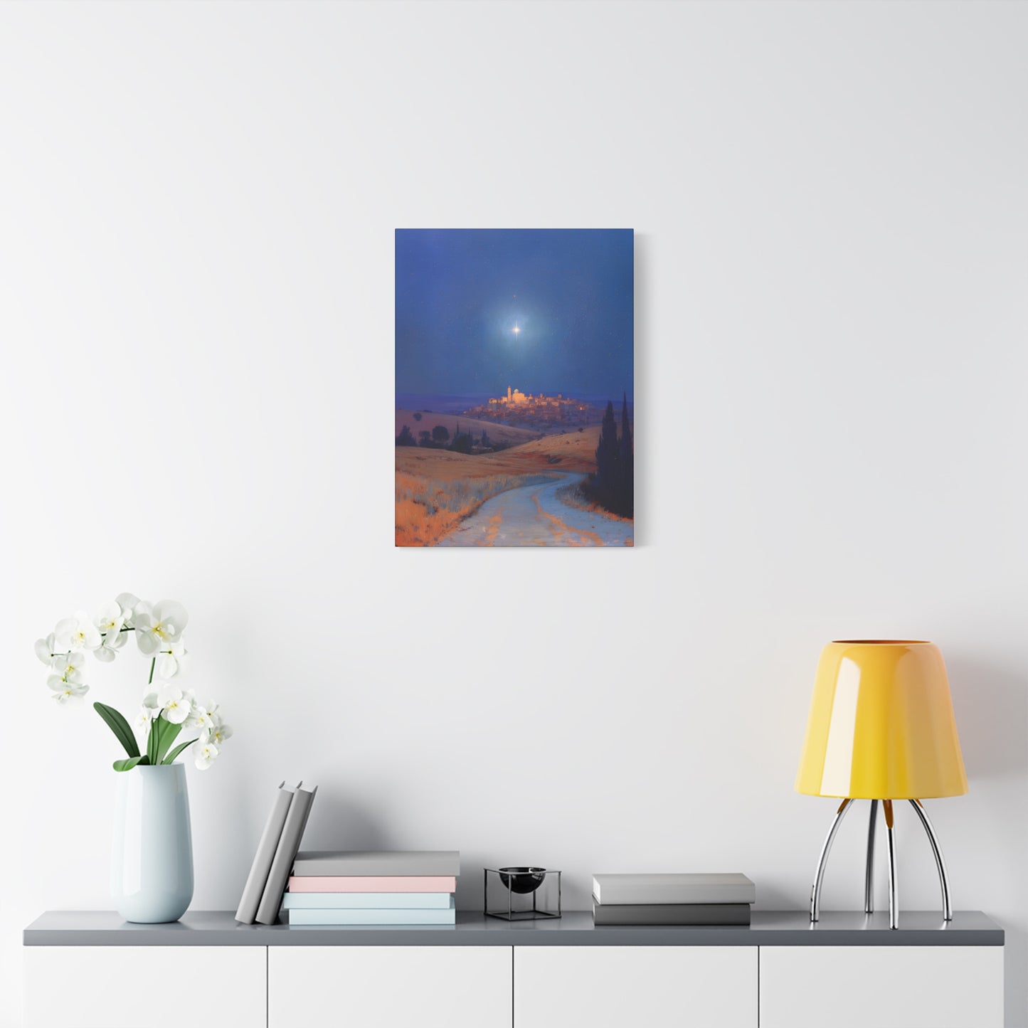 Bethlehem Wrapped in the Light of His Coming - Gallery Wrapped Canvas - Print - Religious Art for your Home - Catholic