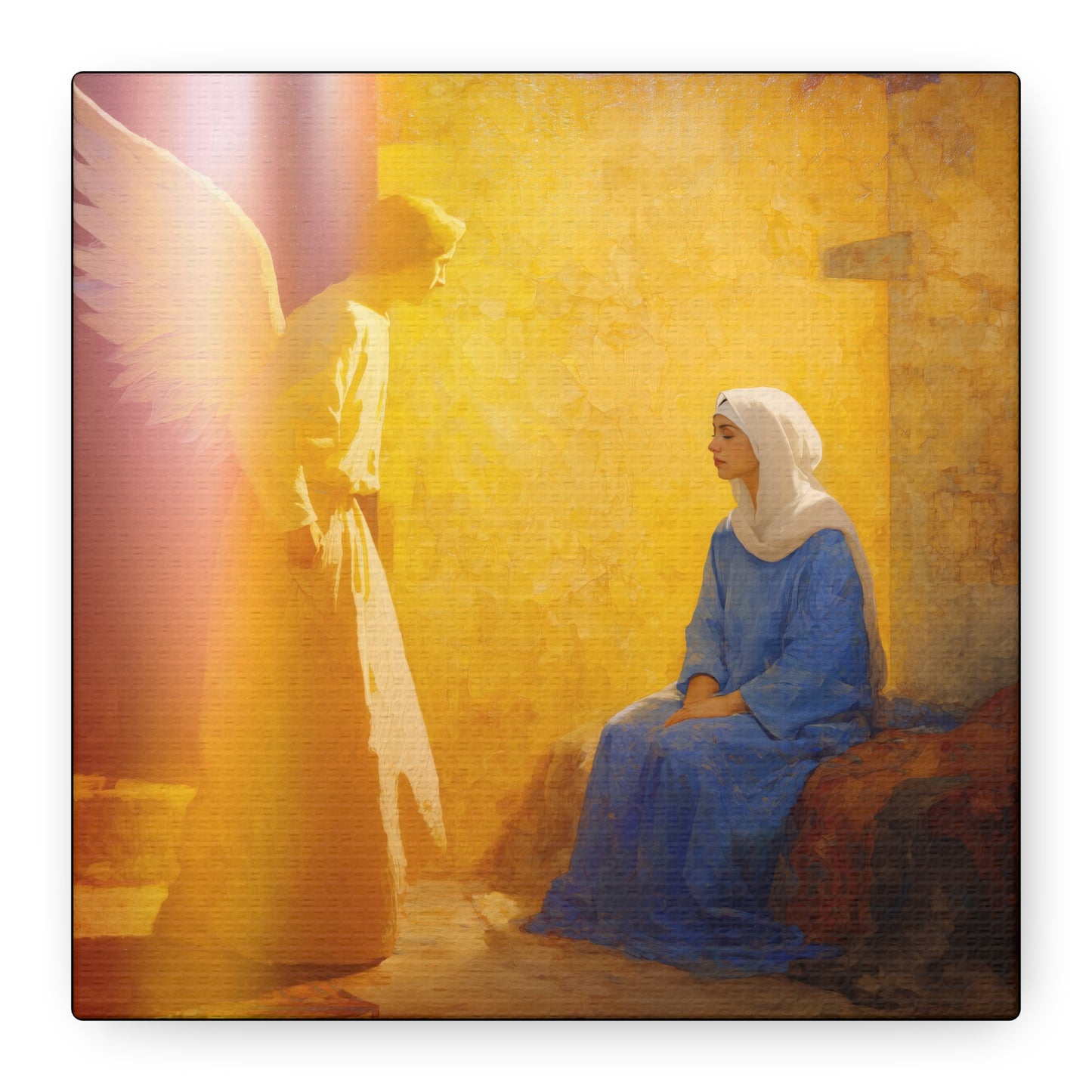 Mary's Yes - Quiet Fiat - Mother Mary - Marian Art - Gallery Wrapped Canvas - Print - Catholic Art Print