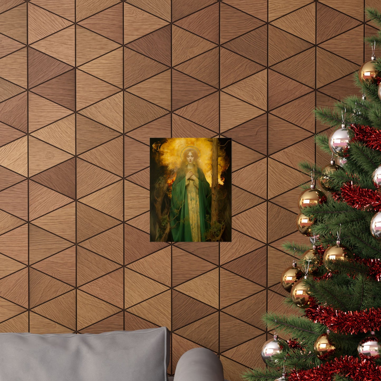 Saint Afra - Sanctified Souls Print - Multiple Sizes - Premium Matte Vertical Posters - Catholic Art - Religious Poster