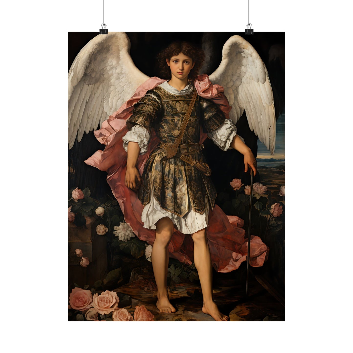 Saint Raphael the Archangel - Sanctified Souls Print - Multiple Sizes - Premium Matte Vertical Posters