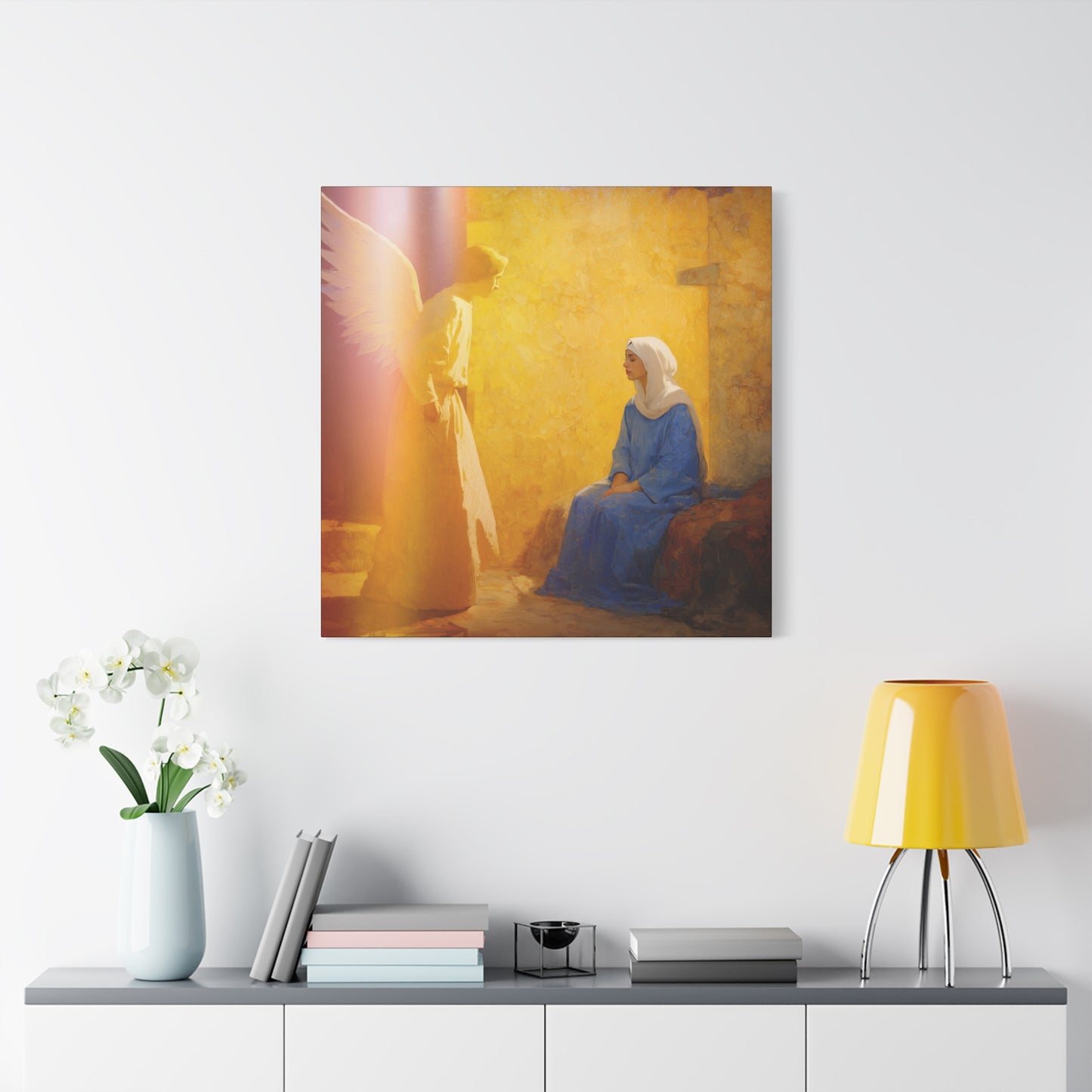 Mary's Yes - Quiet Fiat - Mother Mary - Marian Art - Gallery Wrapped Canvas - Print - Catholic Art Print