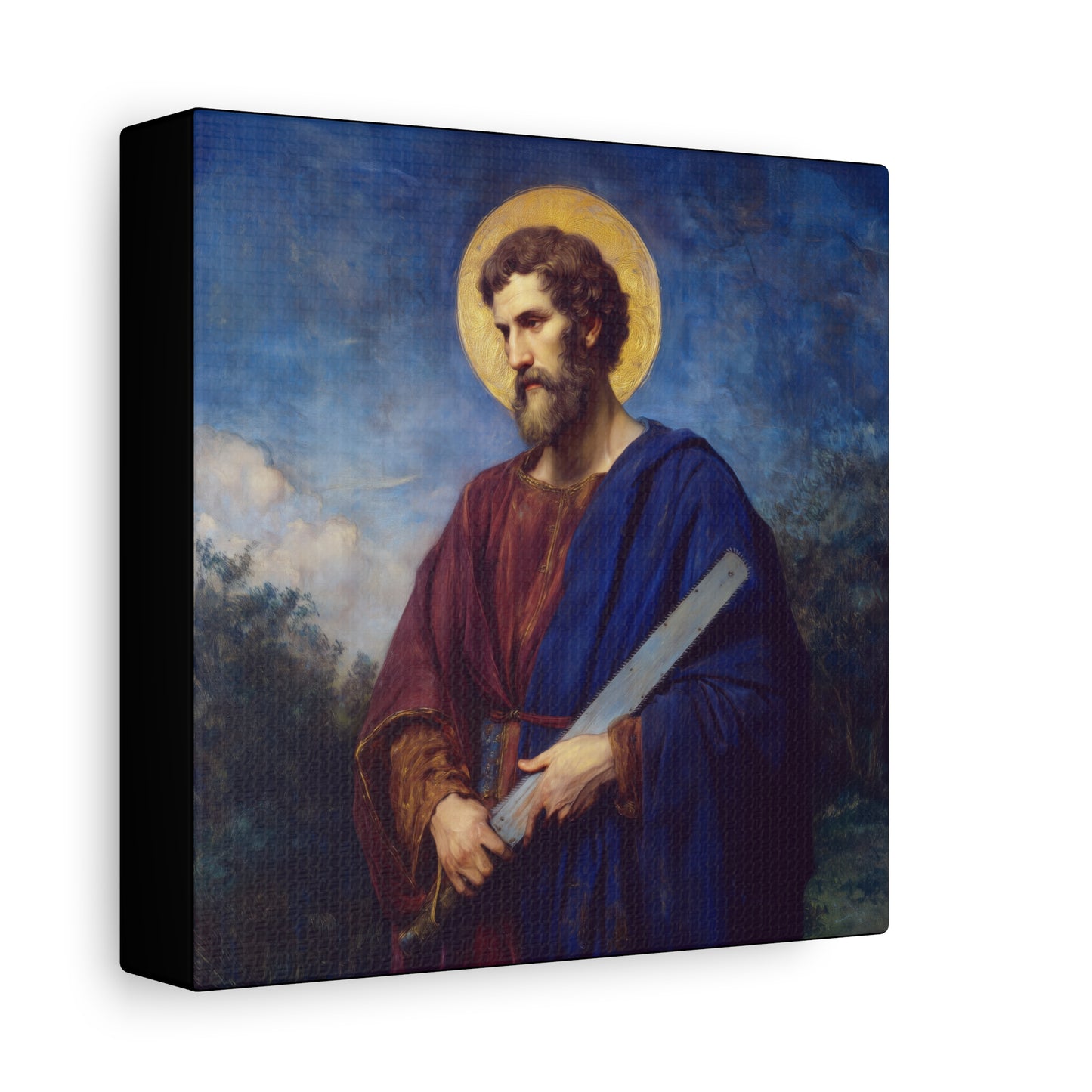 Saint Simon the Apostle  - Gallery Wrapped Canvas - Print - Religious Art for your Home - Catholic Art