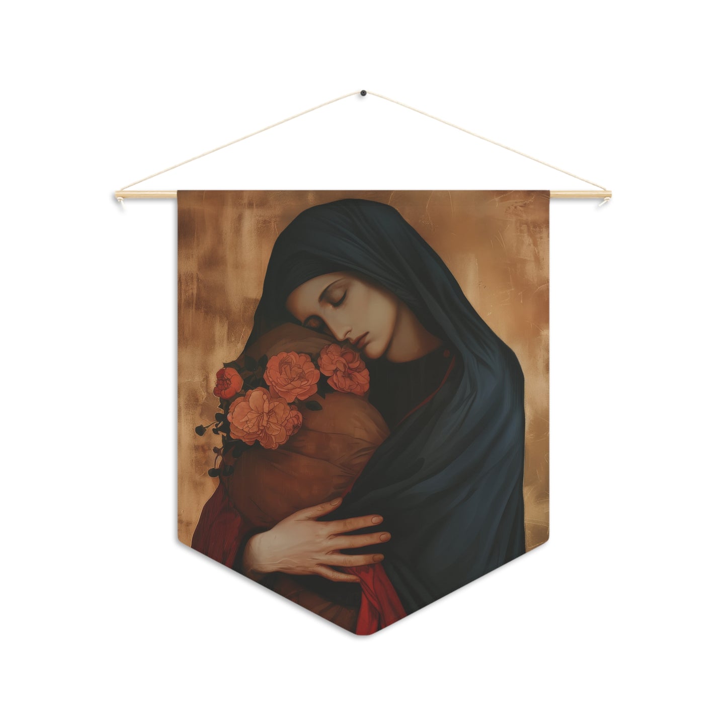 Blessed Are the Innocent in His Kingdom - The Feast of the Holy Innocents Pennant / Banner / Wall Hanging - Prayer art - Large 18" x 21"