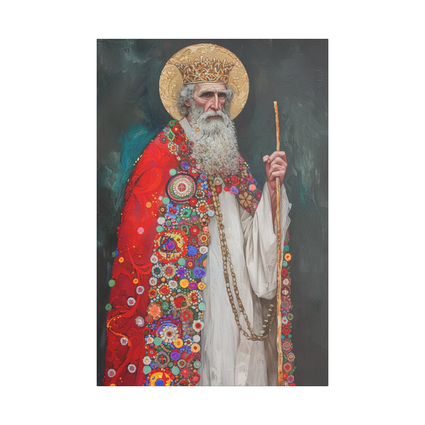 Saint Richard the Pilgrim / Richard of Wessex - Museum Wrapped Canvas - Sanctified Souls Print - Religious Art for your Home