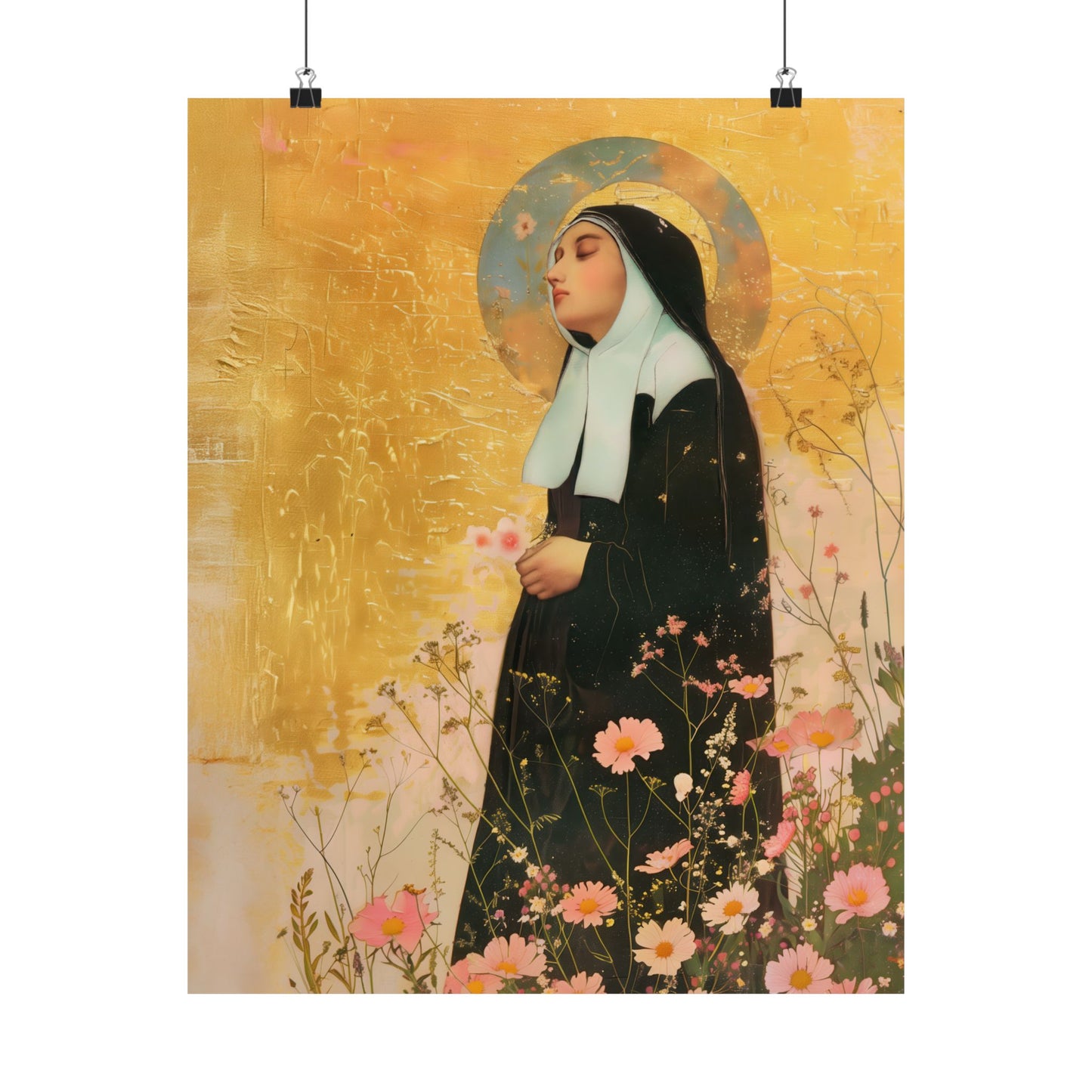 Saint Bernadette  - Sanctified Souls Print - Multiple Sizes - Premium Matte Vertical Posters - Catholic