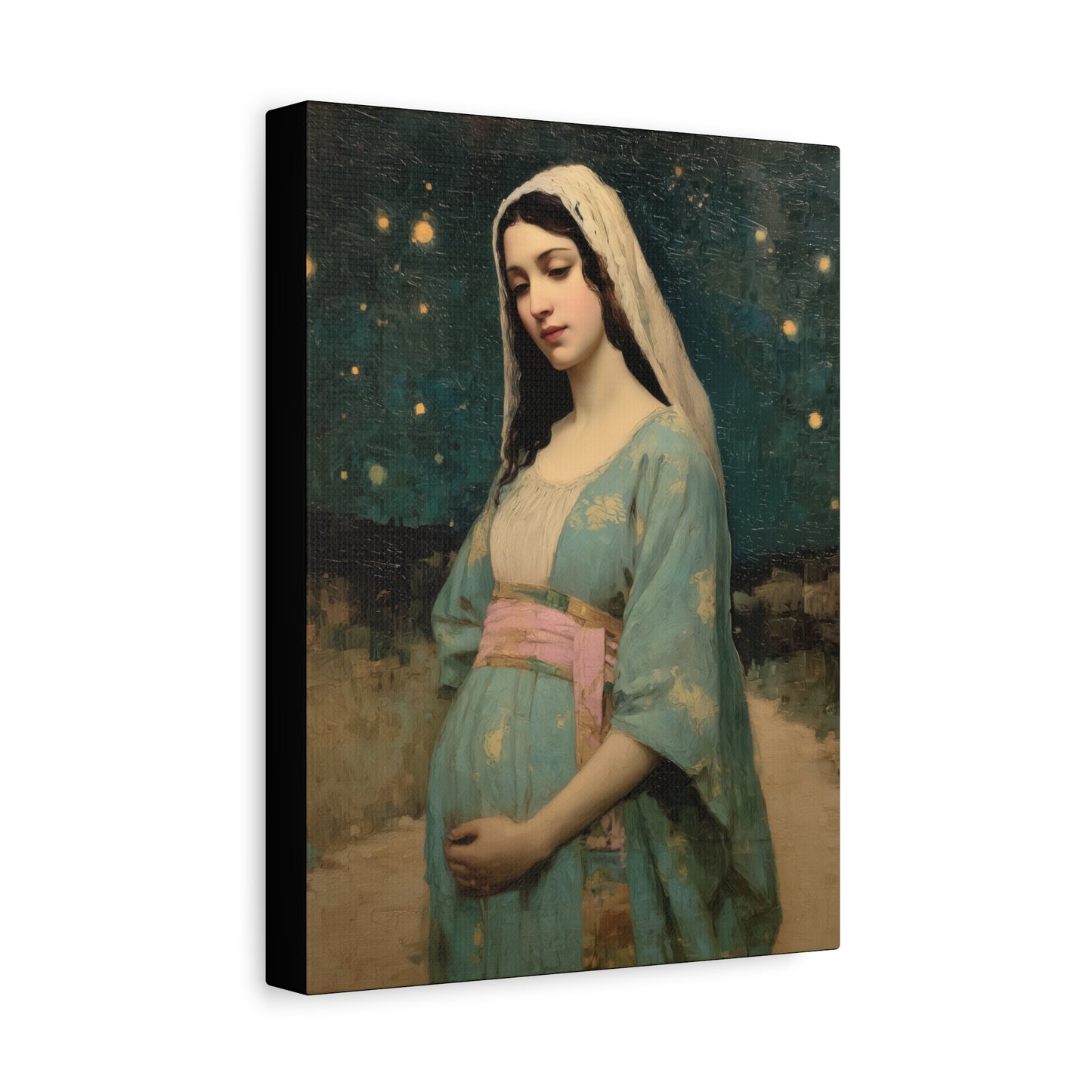 Our Lady of 'O' - Our Lady of Expectation - Mother Mary - Marian Art - Gallery Wrapped Canvas - Print - Catholic Art Print