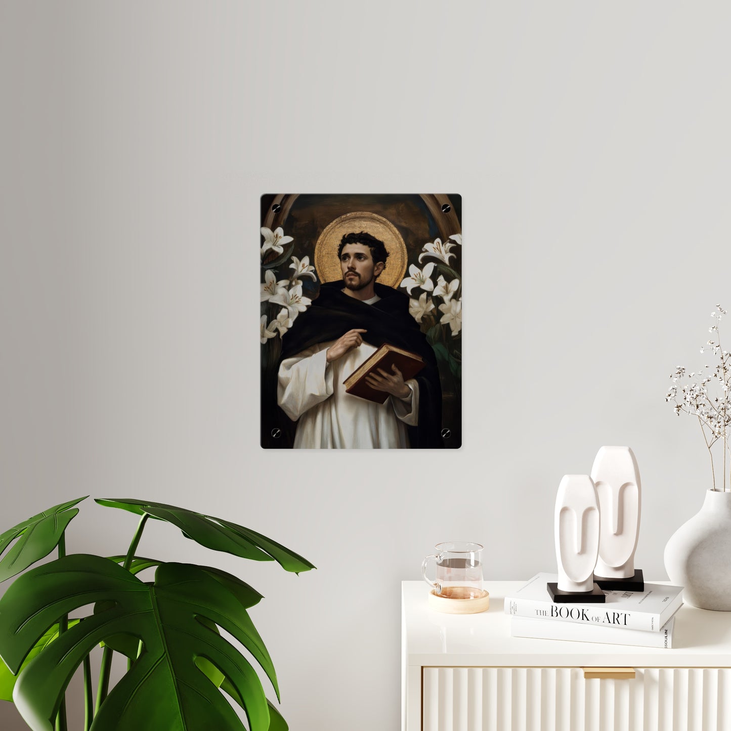 Saint Dominic Wall Art Panel - Ready to Hang Acrylic Print - Catholic Saint Art - Patron Saint Print - No Frame needed