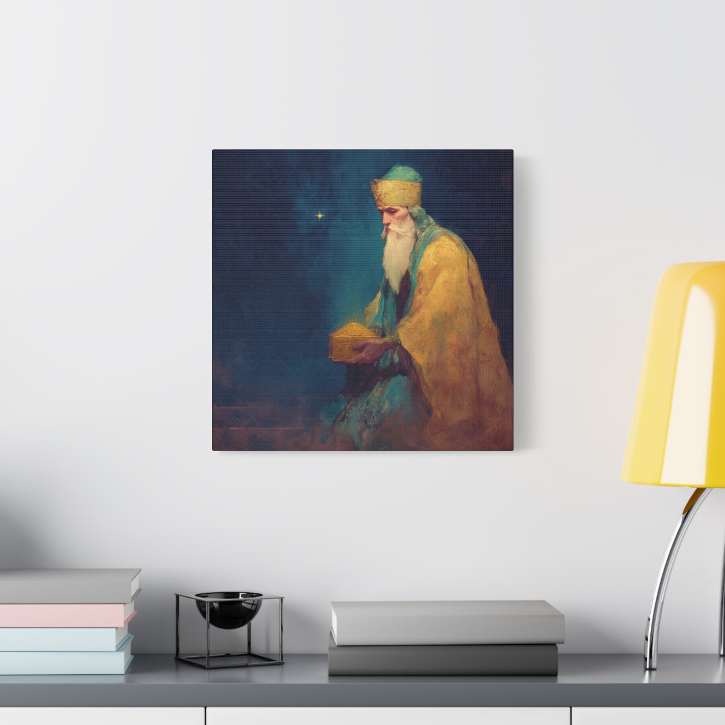 Caspar and the Offering of Worship - 3 Wise Men - Gallery Wrapped Canvas - Print - Religious Art for your Home - Catholic