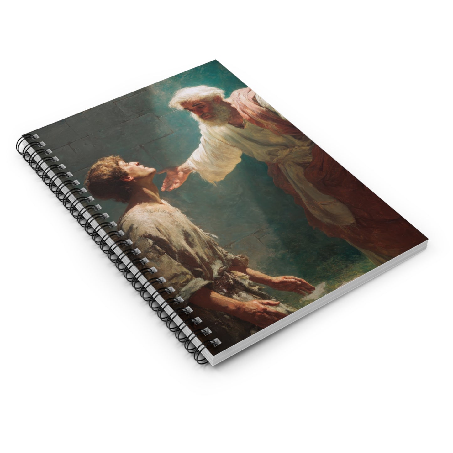 Homecoming of the Prodigal Son - Sanctified Souls Art - Religious Based Notebook - Spiral Notebook