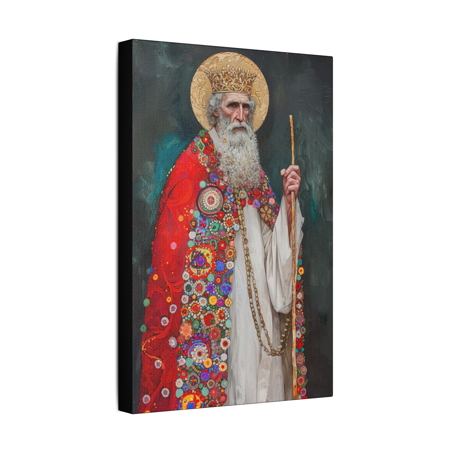 Saint Richard the Pilgrim / Richard of Wessex - Museum Wrapped Canvas - Sanctified Souls Print - Religious Art for your Home