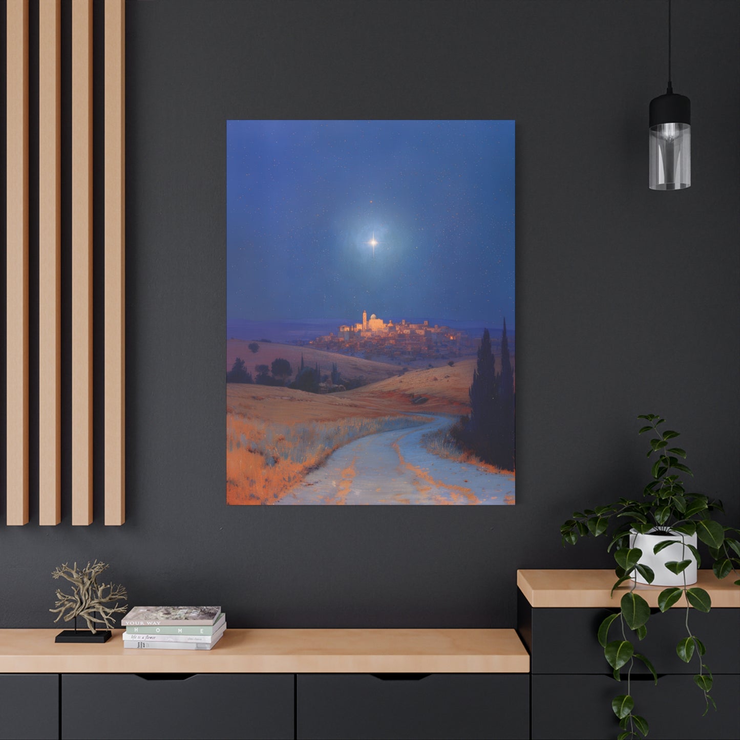 Bethlehem Wrapped in the Light of His Coming - Gallery Wrapped Canvas - Print - Religious Art for your Home - Catholic