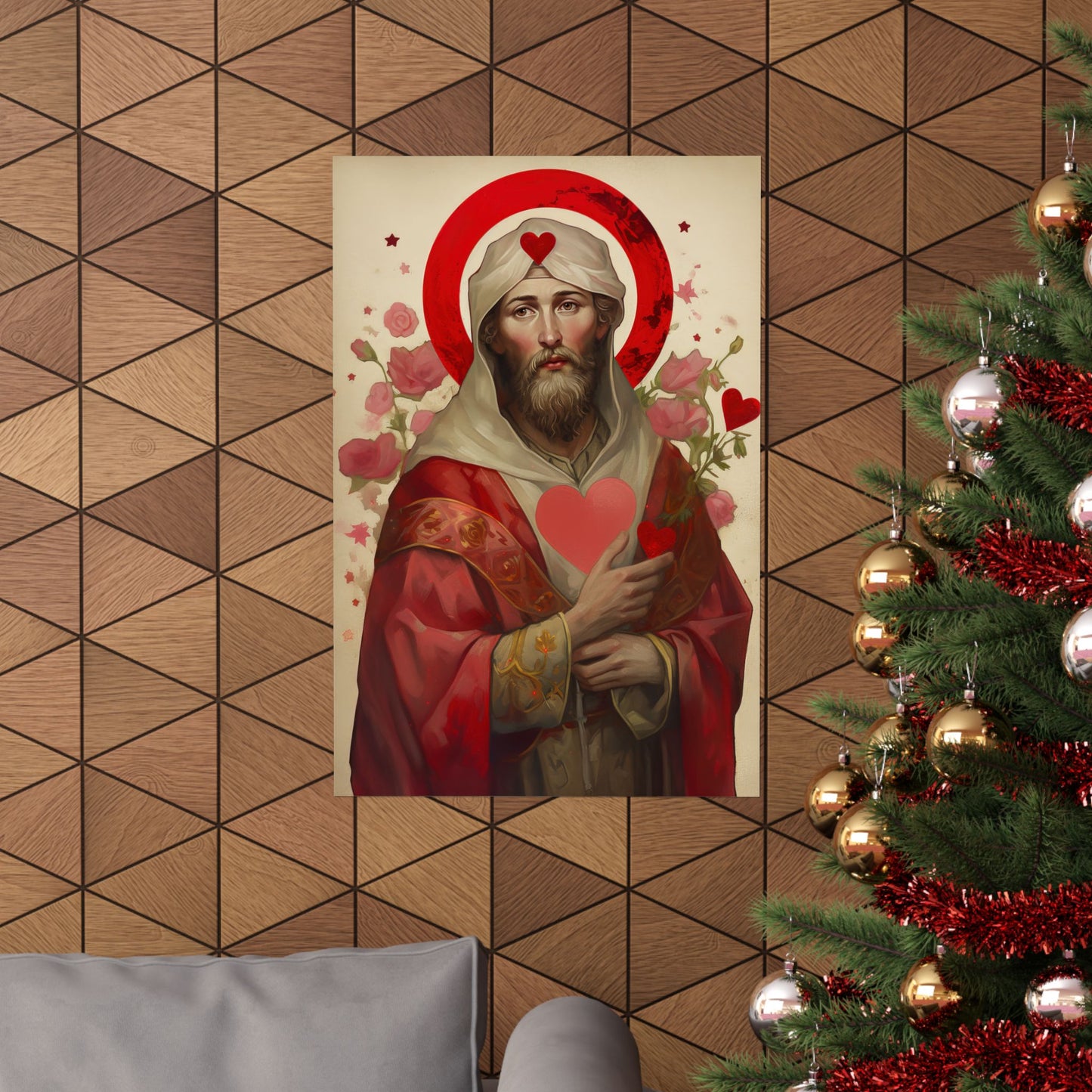 Saint Valentine Print - Sanctified Souls Print - Multiple Sizes - Premium Matte Vertical Posters