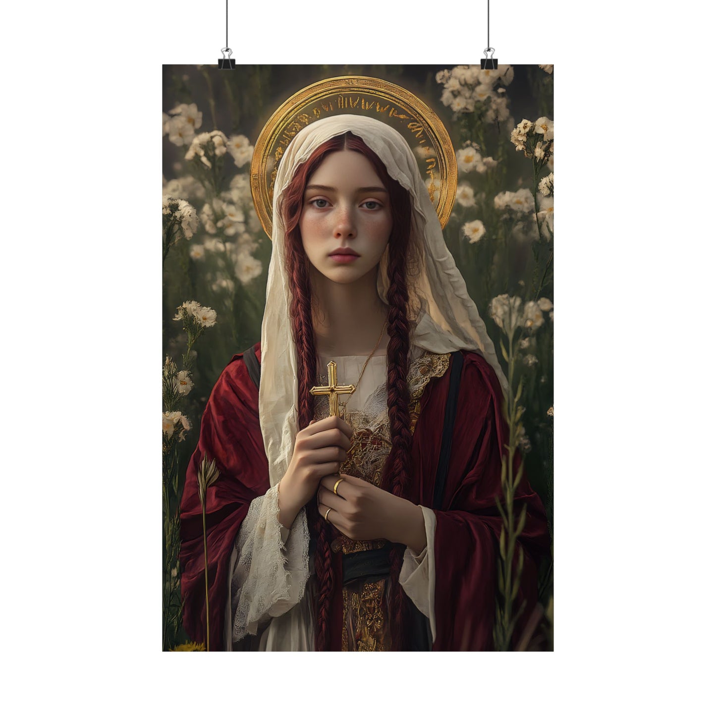 Saint Hilaria - Sanctified Souls Print - Multiple Sizes - Premium Matte Vertical Posters