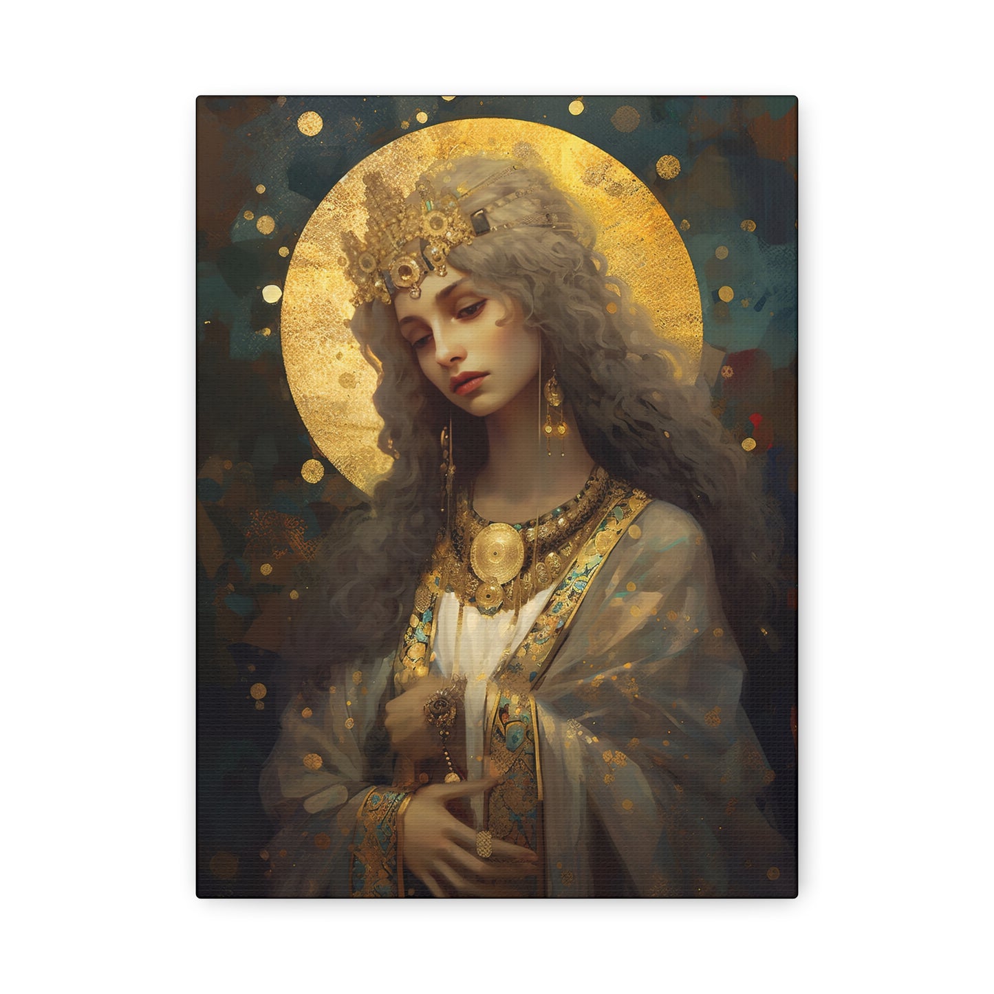 Saint Catherine of Alexandra - Museum Wrapped Canvas - Sanctified Souls Print - Religious Art for your Home