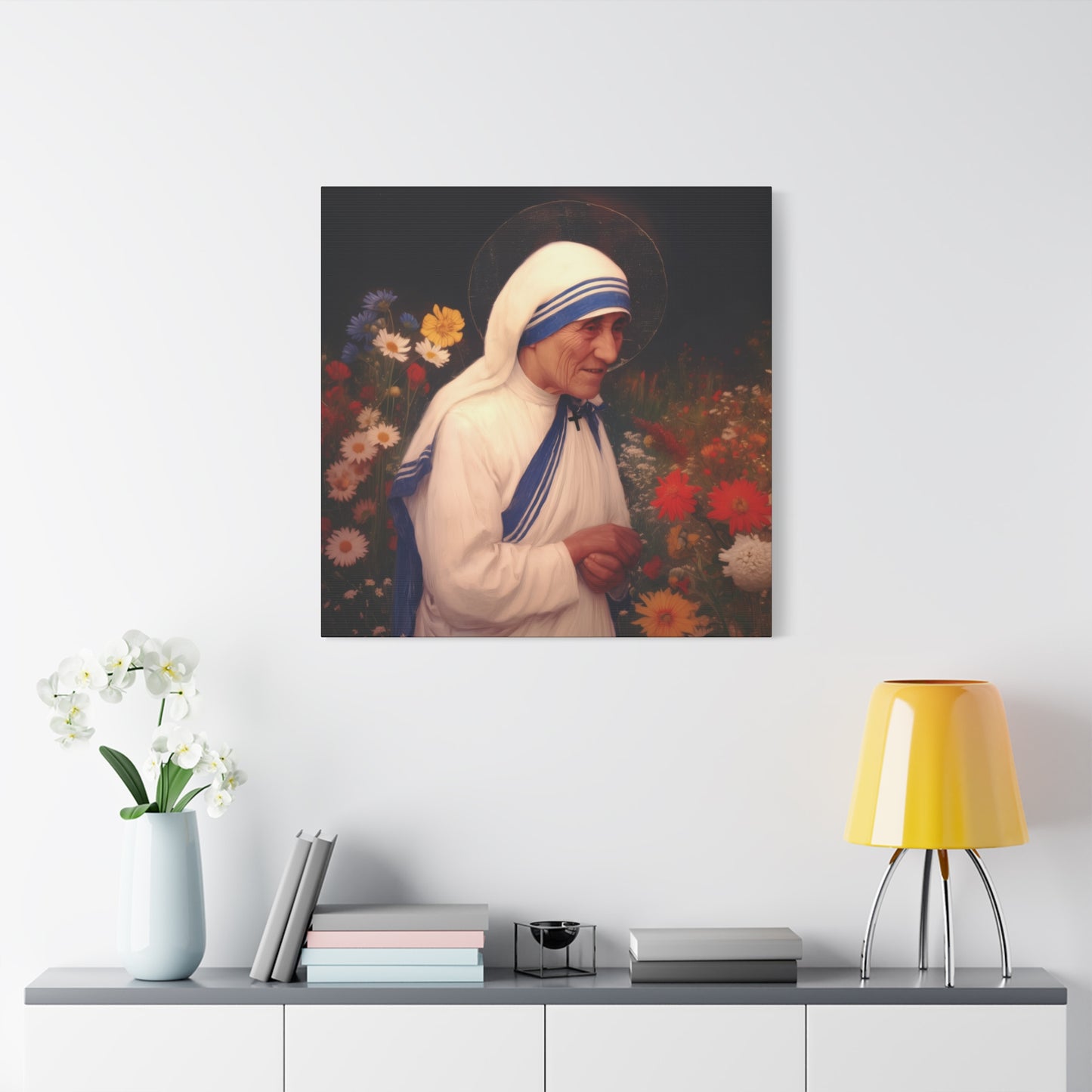 Saint Teresa of Calcutta -  Museum Wrapped Canvas - Sanctified Souls Print - Religious Art for your Home - Catholic Patron Saint Art