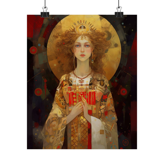 Saint Ursula Print - Sanctified Souls Print - Multiple Sizes - Premium Matte Vertical Posters