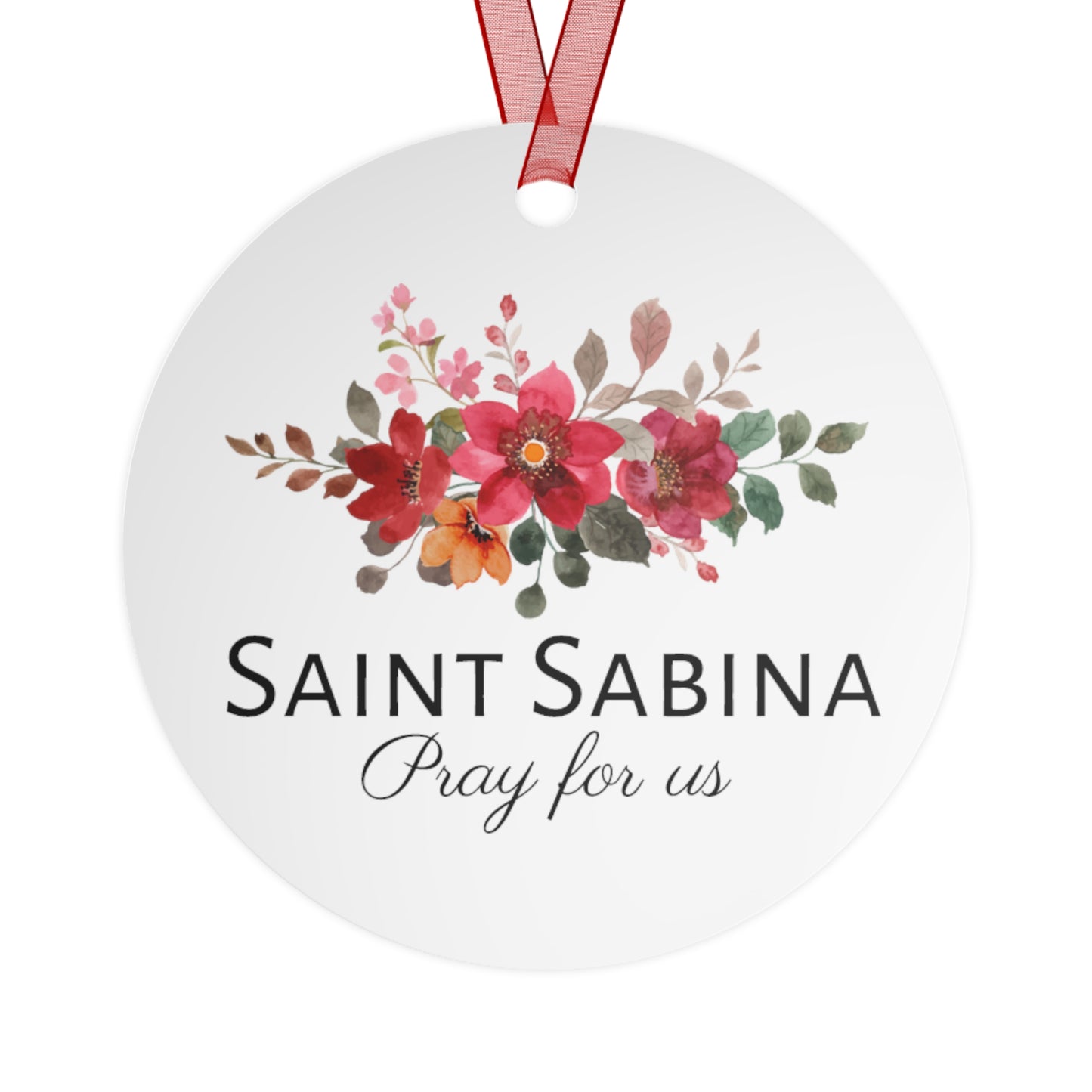 Saint Sabina - Religious Holiday Christmas Ornament and Keepsake - Double sided Keepsake Religious Ornament