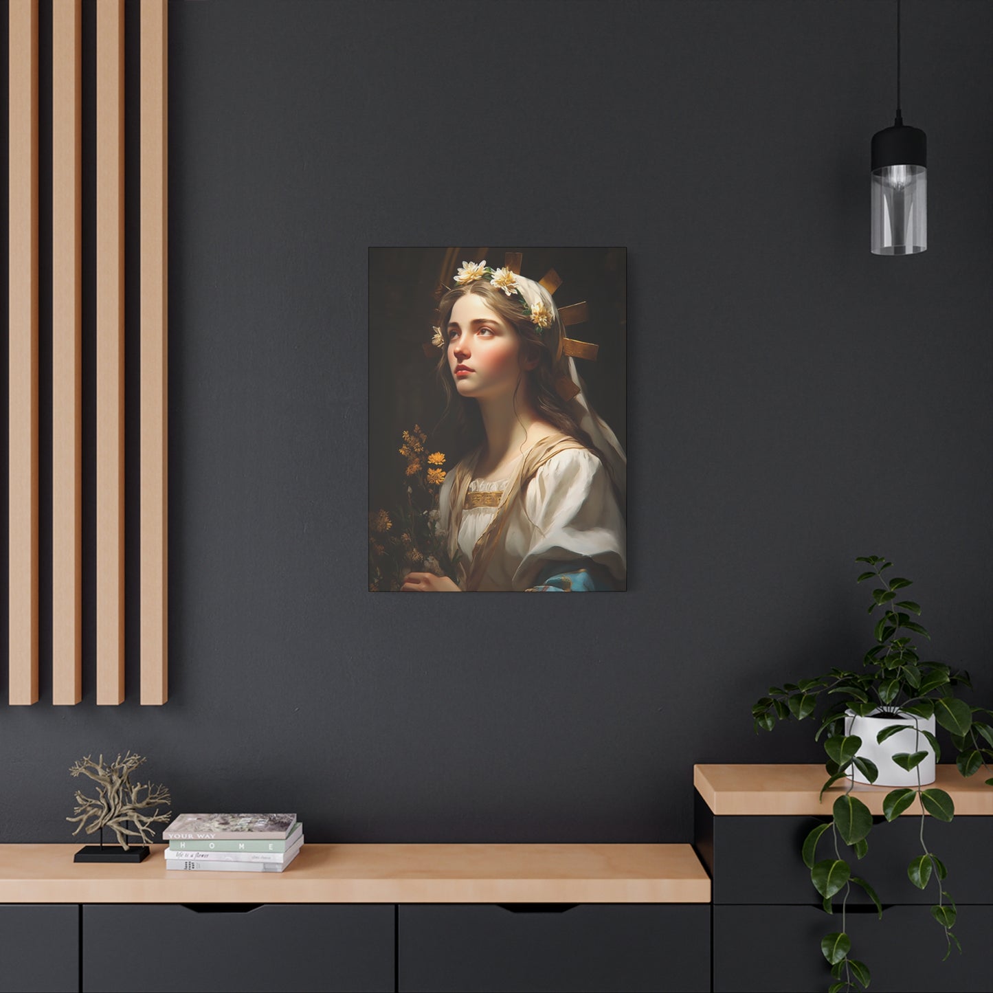 Saint Zita of Lucca  - Museum Wrapped Canvas - Sanctified Souls Print - Religious Art for your Home