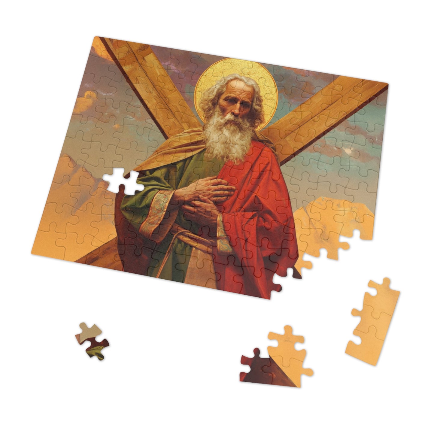 Saint Andrew the Apostle - - Puzzle and Keepsake Tin - Religious Jigsaw Puzzle (30, 110, 252, 500,1000-Piece) - Religious Puzzle