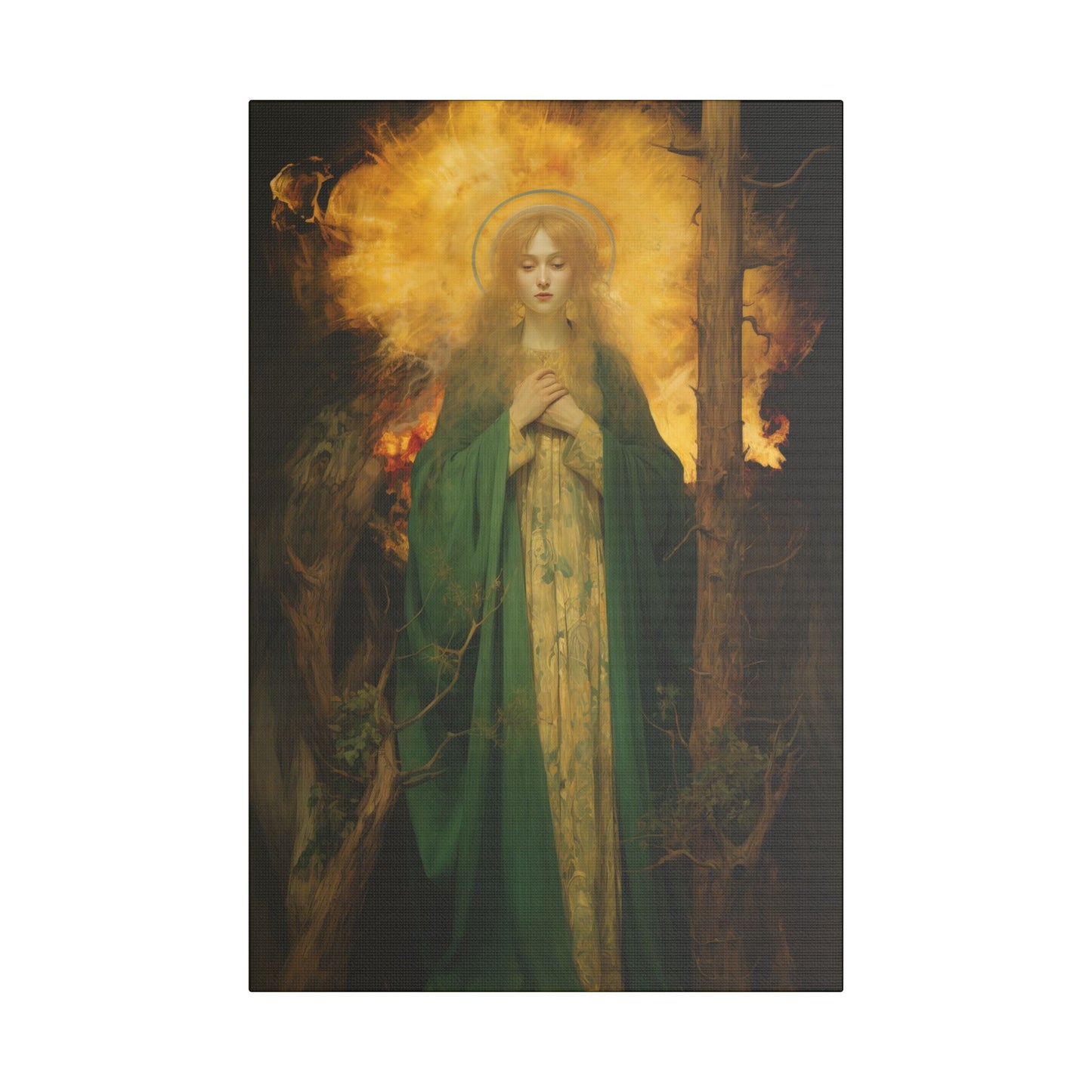 Saint Afra Canvas Print - Multiple Sizes - Catholic Home art - Museum Wrapped Canvas - Sanctified Souls Print