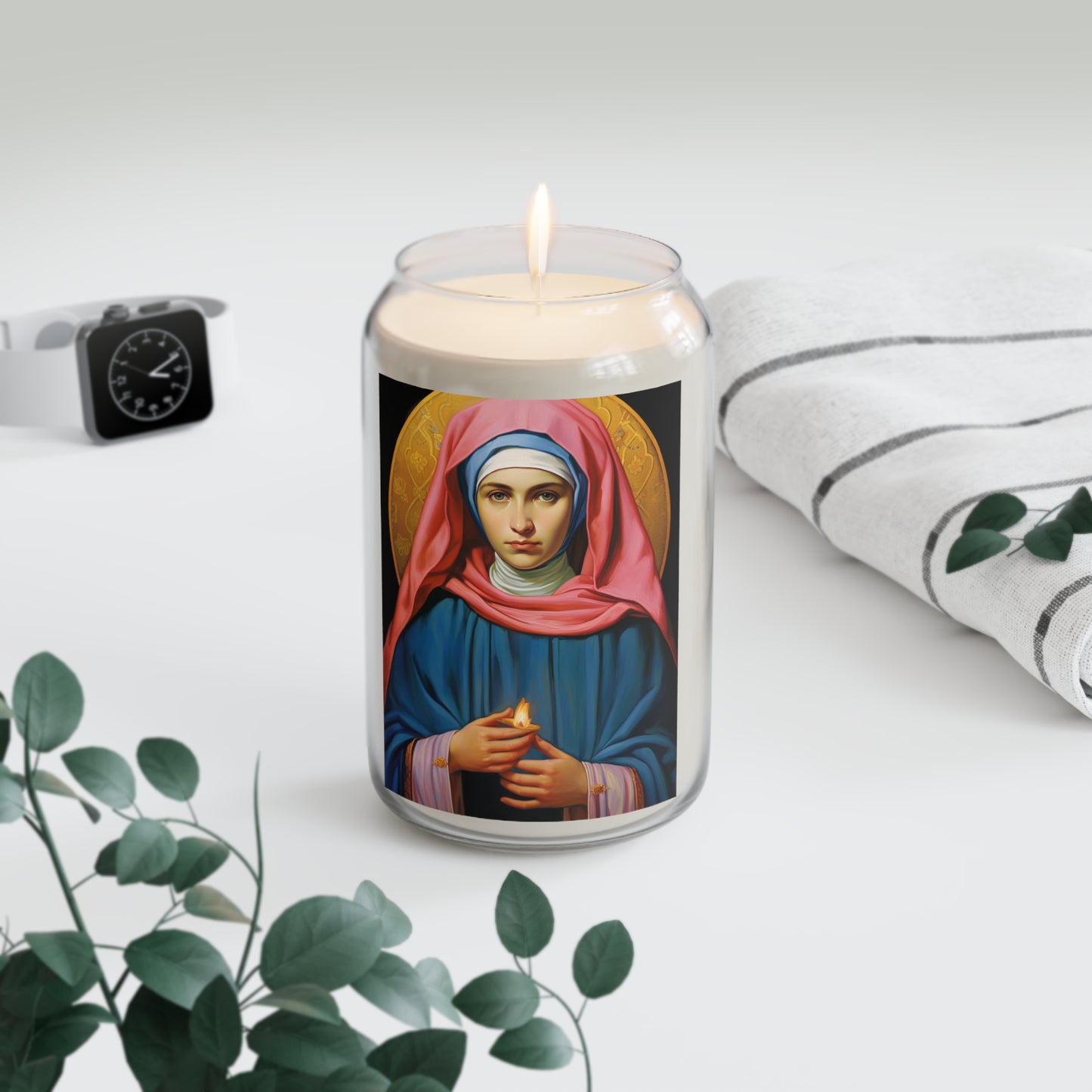 Saint Bernadette  - Scented Prayer Candle, 13.75oz - Tall Size - Religious Prayer Candle - Catholic Art