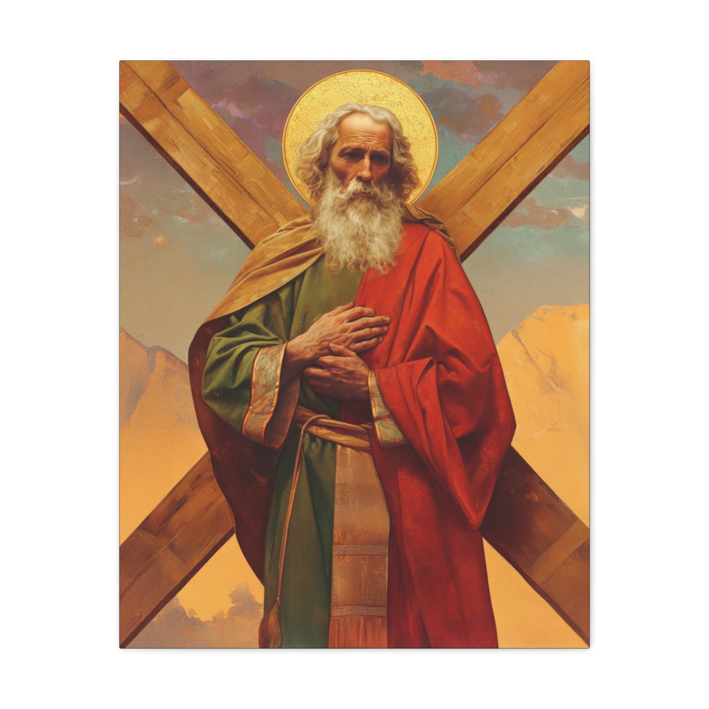 Saint Andrew the Apostle - Gallery Wrapped Canvas - Print - Religious Art for your Home - Catholic