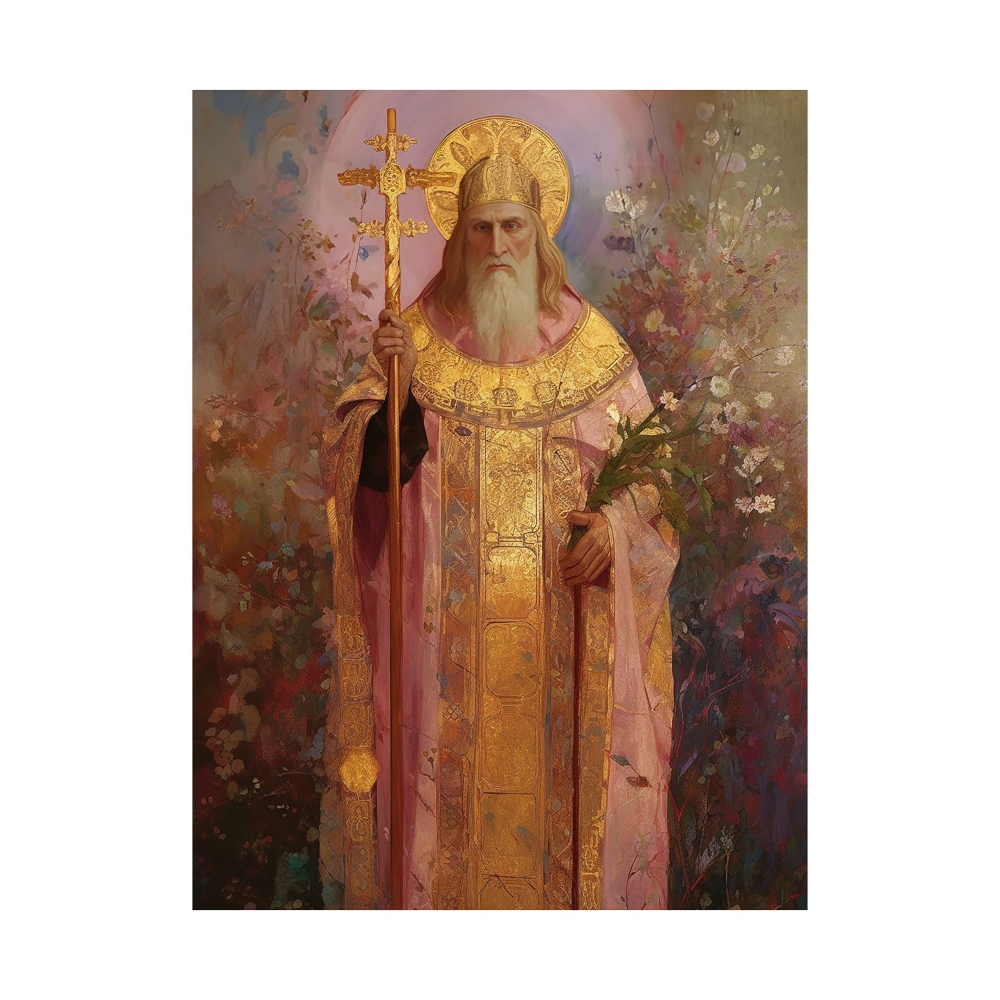 Saint Thorlak of Iceland Print - Sanctified Souls Print - Multiple Sizes - Premium Matte Vertical Posters