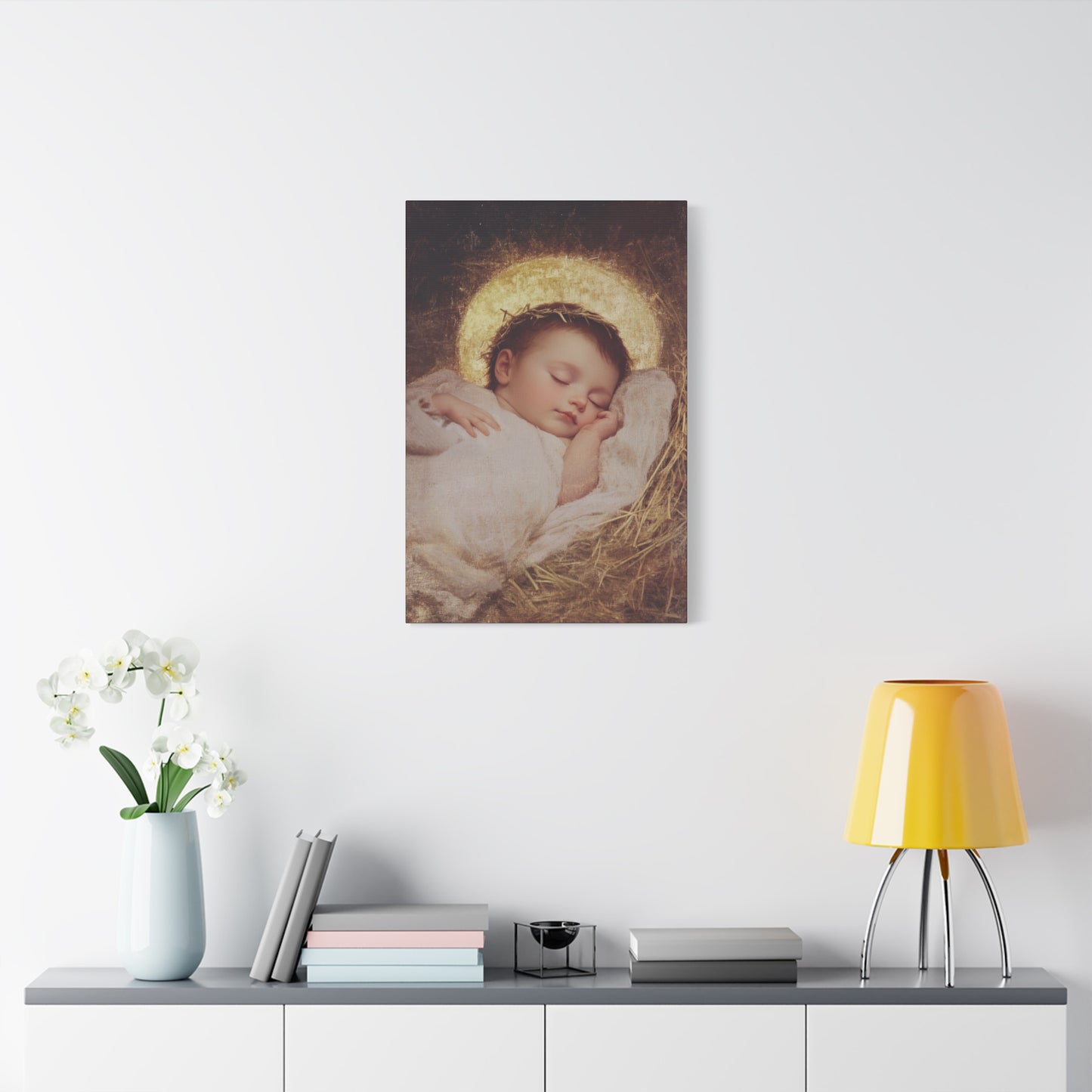 The Christ Child Born Into the Quiet of the World - Gallery Wrapped Canvas - Print - Religious Art for your Home - Catholic Art Print