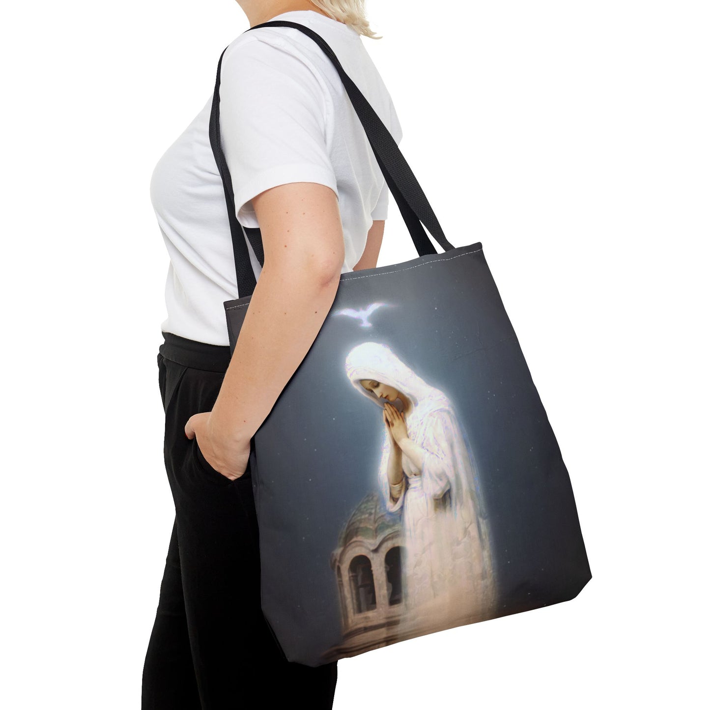 Our Lady of Zeitoun - Mother Mary Print - Marian Art  - Tote Bag - Large Medium Small Faith Art Bag - Tote Purse