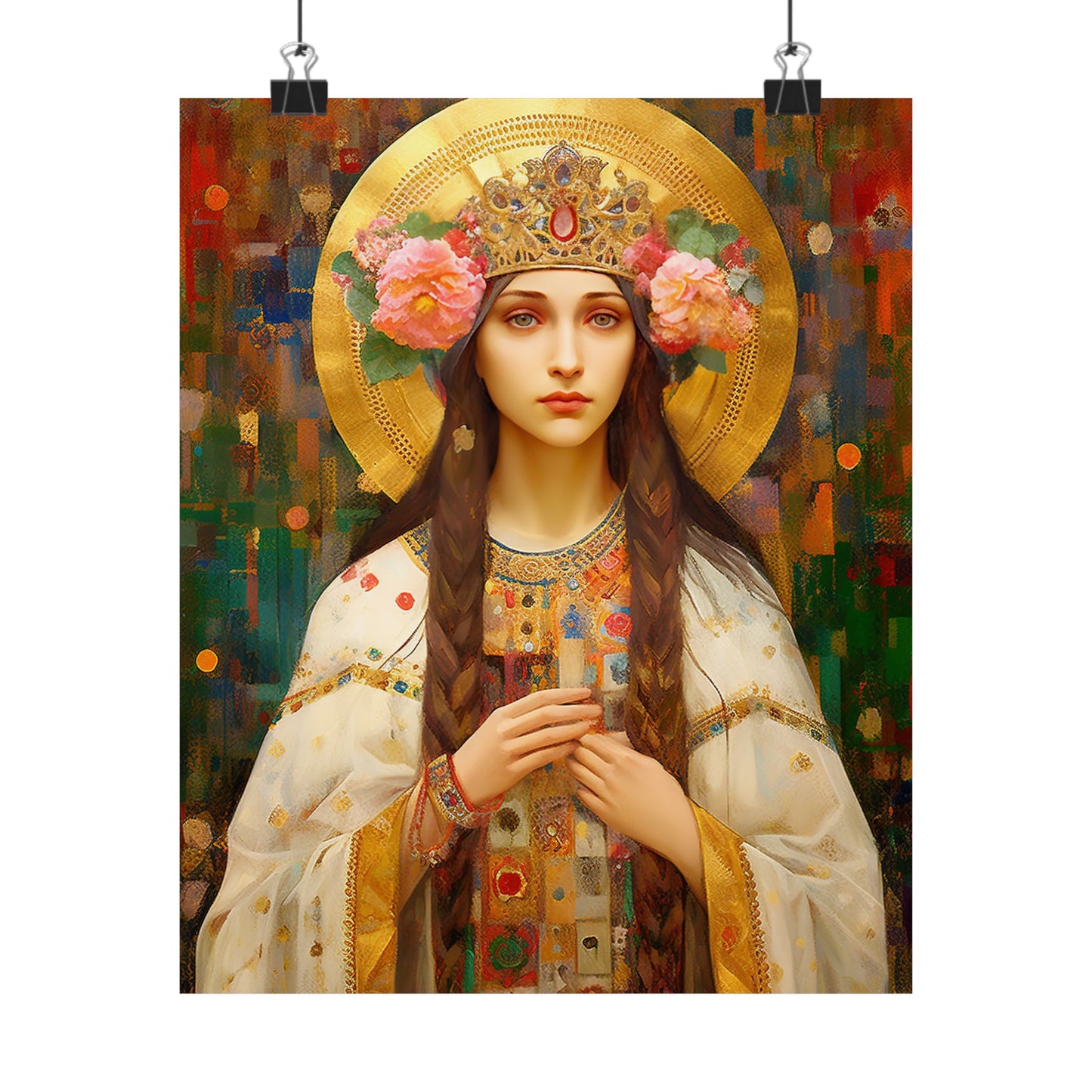 Saint Elizabeth of Hungary - Sanctified Souls Print - Multiple Sizes - Premium Matte Vertical Posters