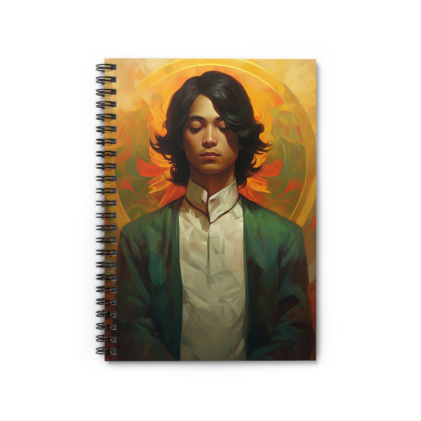 Saint Lorenzo Ruiz Journal - Sanctified Souls Art - Religious Based Notebook - Spiral Notebook - Ruled Line