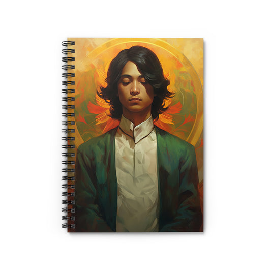 Saint Lorenzo Ruiz Journal - Sanctified Souls Art - Religious Based Notebook - Spiral Notebook - Ruled Line