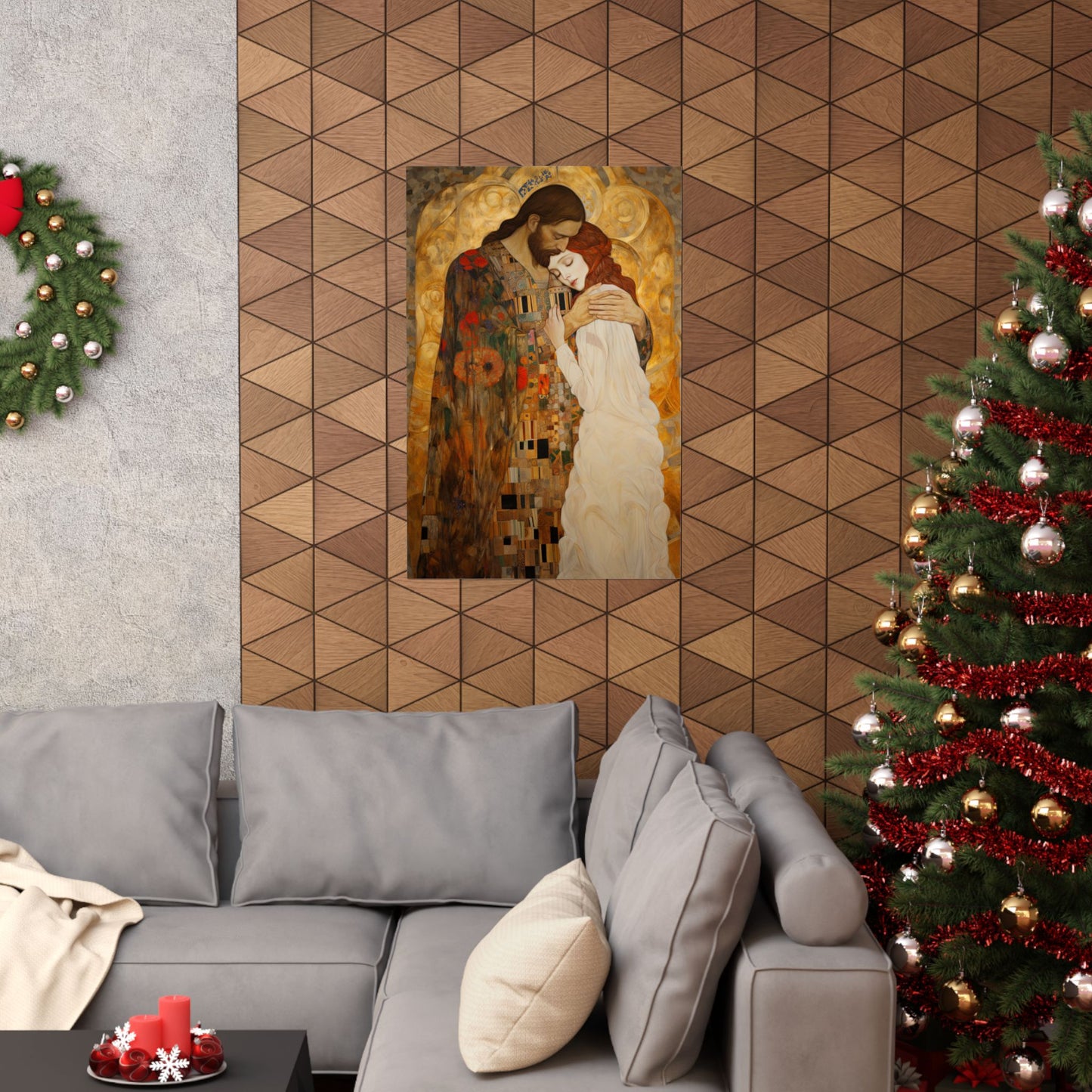 Christ Embracing Mary Magdalene Print - Sanctified Souls Print - Multiple Sizes - Premium Matte Poster