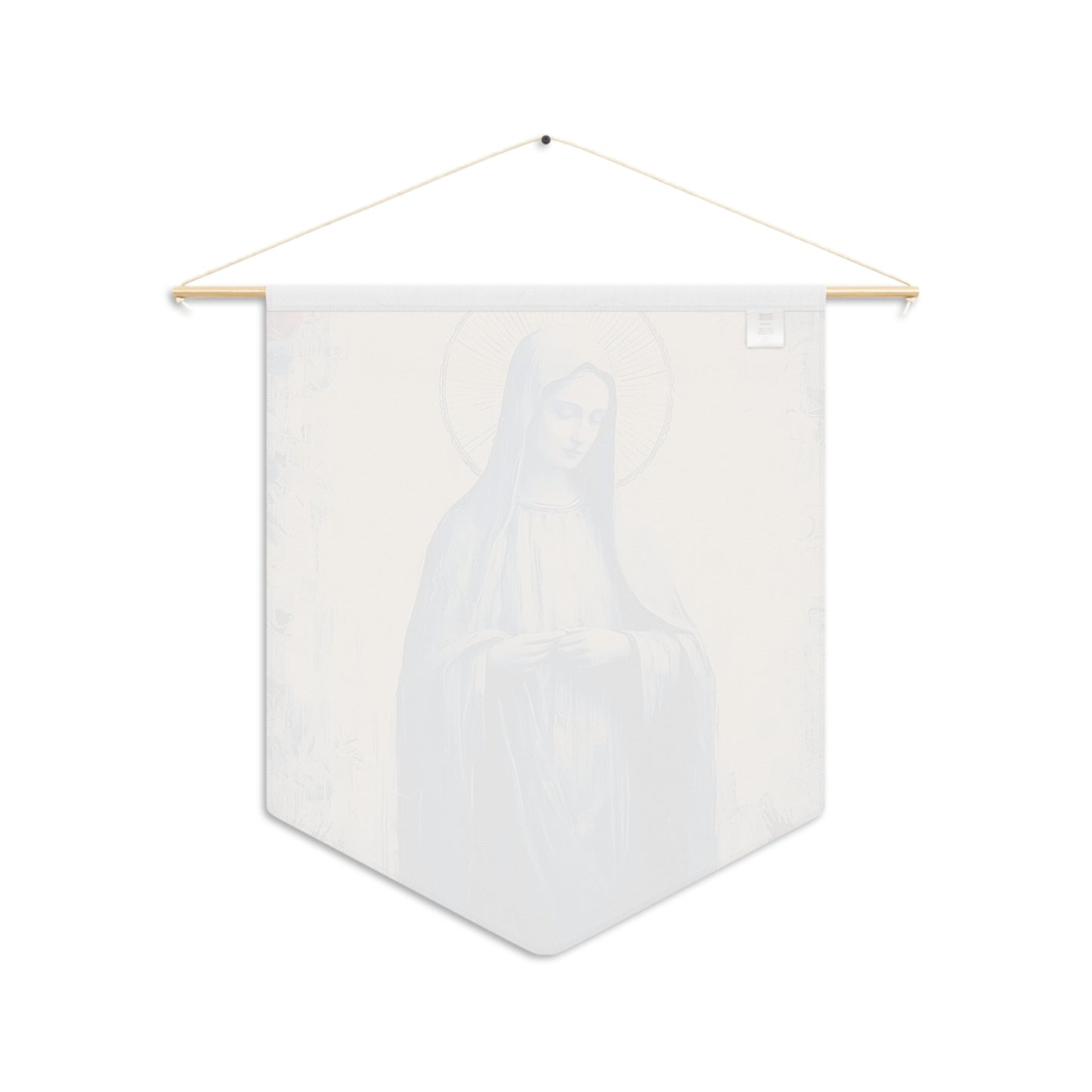 Mary the Blessed Virgin Wall Banner / Wall Hanging - Mother Mary Art - Nursery room print - Religious Large Art Print - 18" x 21"