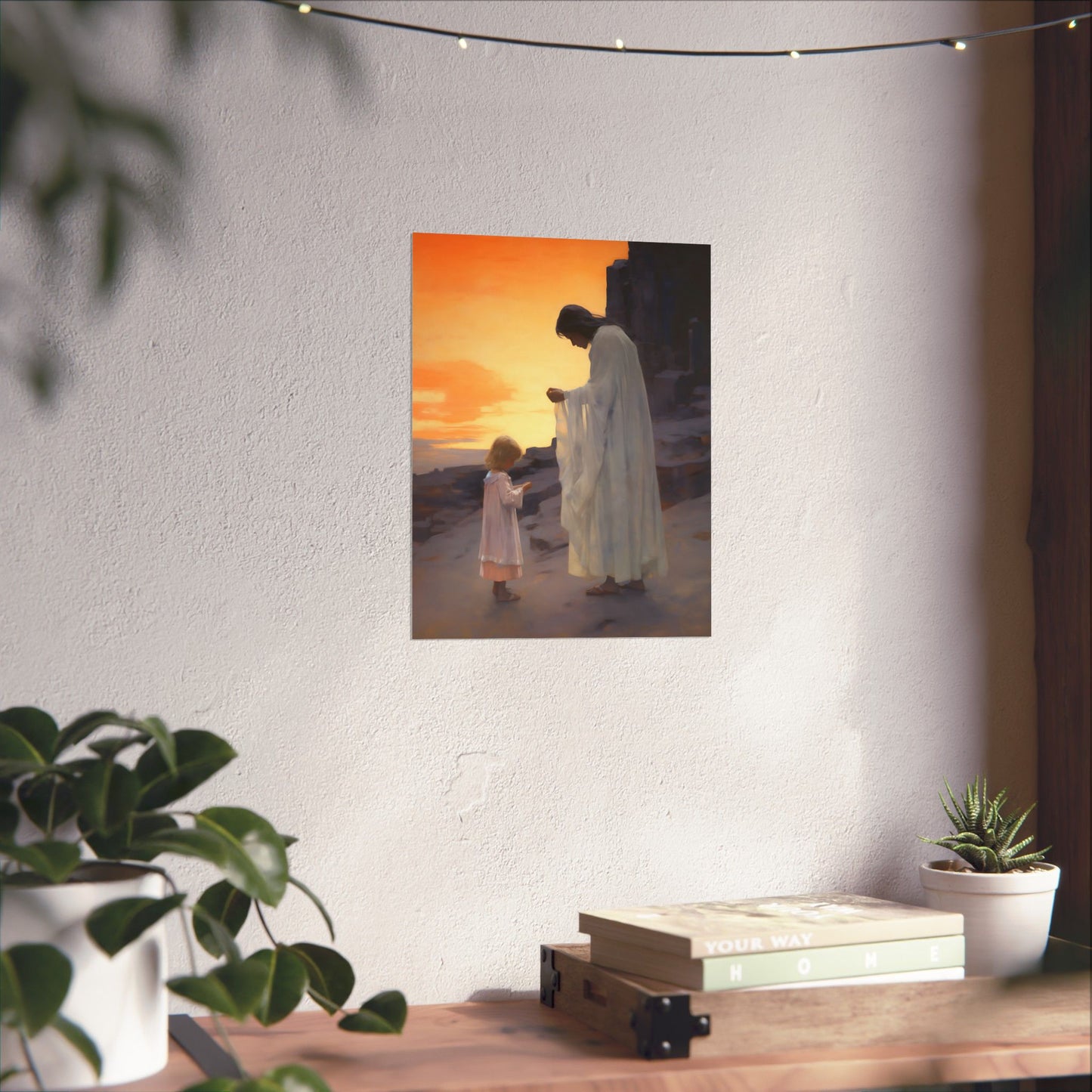 Luminous Love Print - Sanctified Souls Print - Multiple Sizes - Premium Matte Poster - Mother's Print - Art for Nursery - mother and child