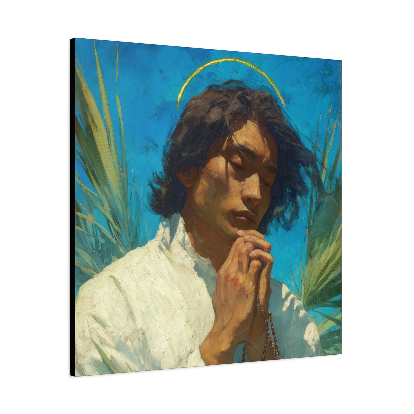 Saint Lorenzo Ruiz - Multiple Sizes - Catholic Home art - Museum Wrapped Canvas - Sanctified Souls Print - Catholic Martyr Art