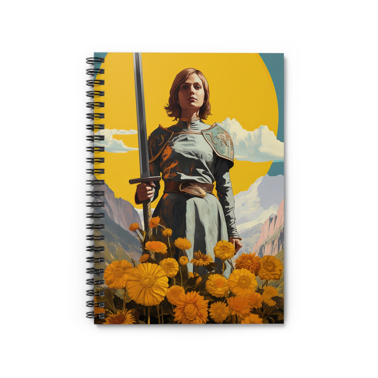 Saint Joan of Arc Journal - Sanctified Souls Art - Religious Based Notebook - Spiral Notebook - Ruled Line