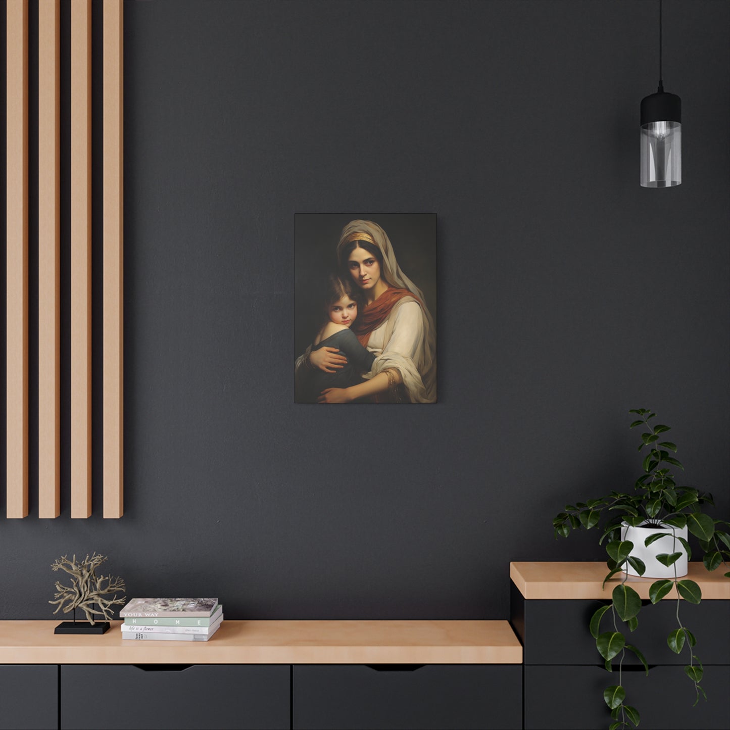 Saint Anne mother of Mary the Blessed Virgin - Museum Wrapped Canvas - Sanctified Souls Print - Religious Art for your Home