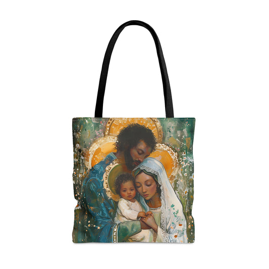 Sacred Sanctuary - Mary, Joseph, and the Infant Jesus Tote Bag - Large Medium Small Faith Art Bag - Holy Family Purse - Double Sided