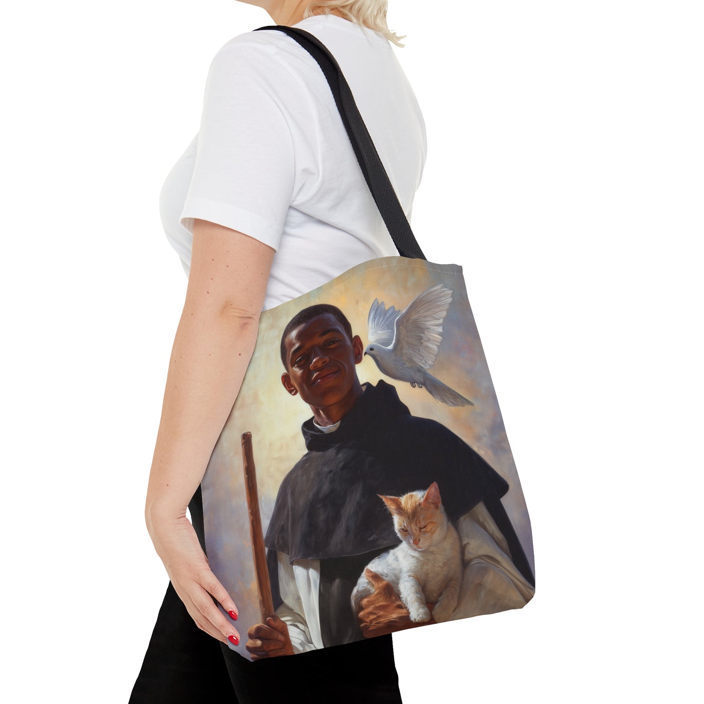Saint Martin de Porres - Tote Bag - Large Medium Small Faith Art Bag - Catholic Faith Purse