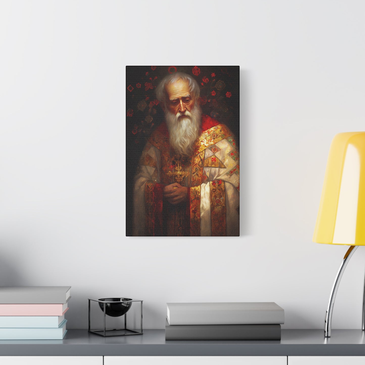 Saint Nicholas - Museum Wrapped Canvas - Sanctified Souls Print - Religious Art for your Home - Father Christmas - Catholic Christmas