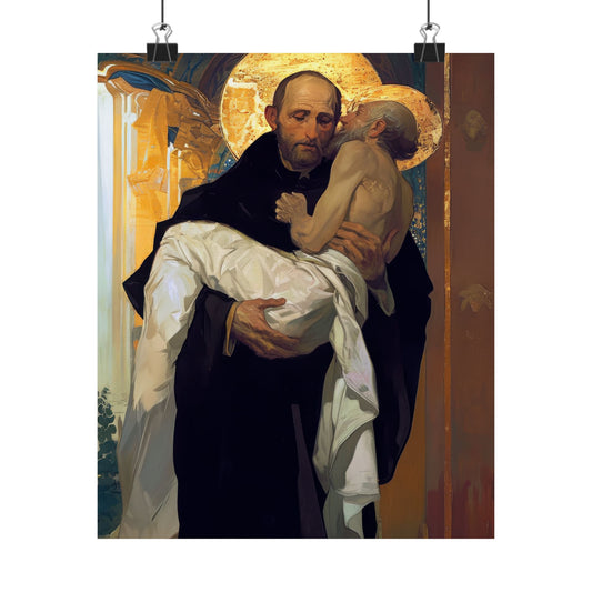 Saint John of God Poster Print - Sanctified Souls Print - Multiple Sizes - Premium Posters - Catholic Art for your home