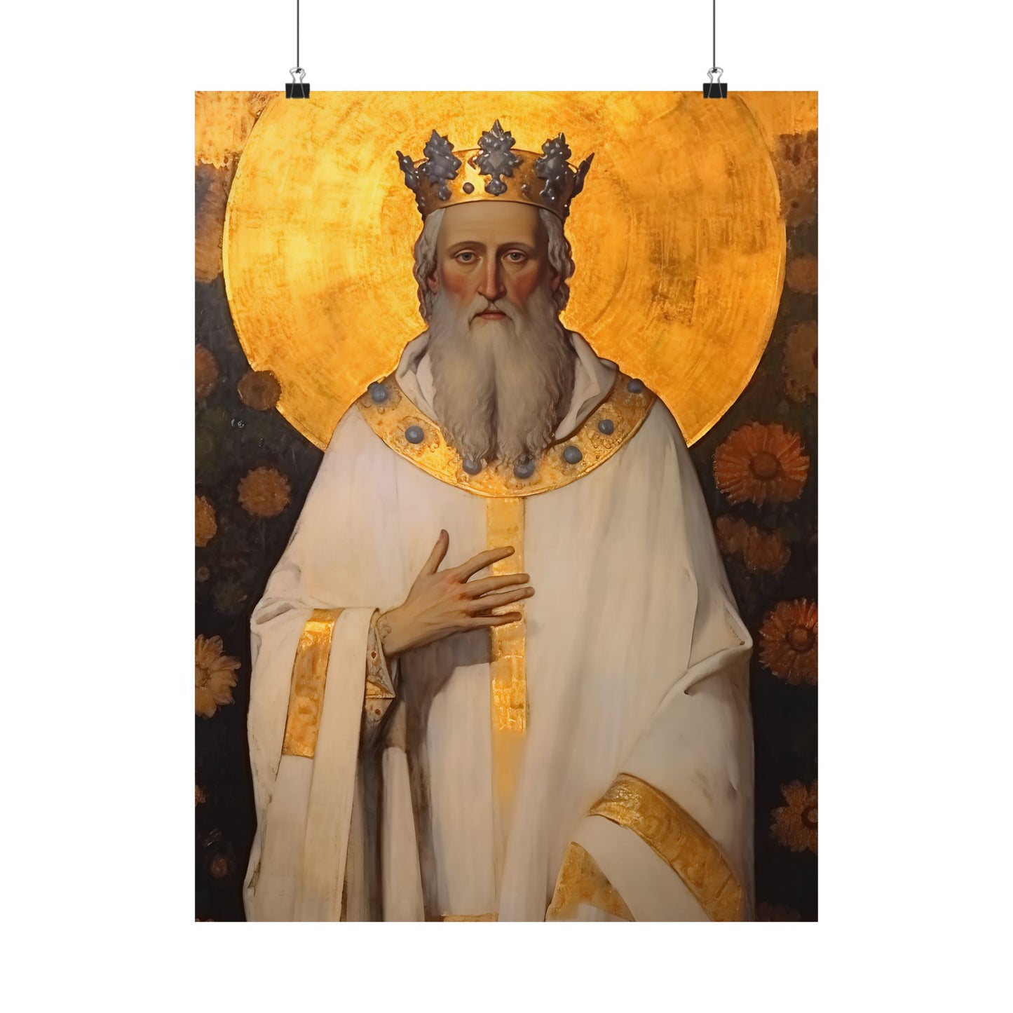 Saint Edward the Confessor - Sanctified Souls Print - Multiple Sizes - Premium Matte Vertical Posters