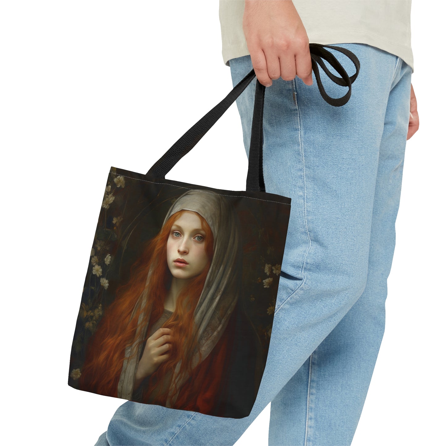 Saint Mary Magdalene Tote Bag - Purse - Three sizes - Large Medium Small Art Bag - Catholic faith carry-all purse - Double Sided