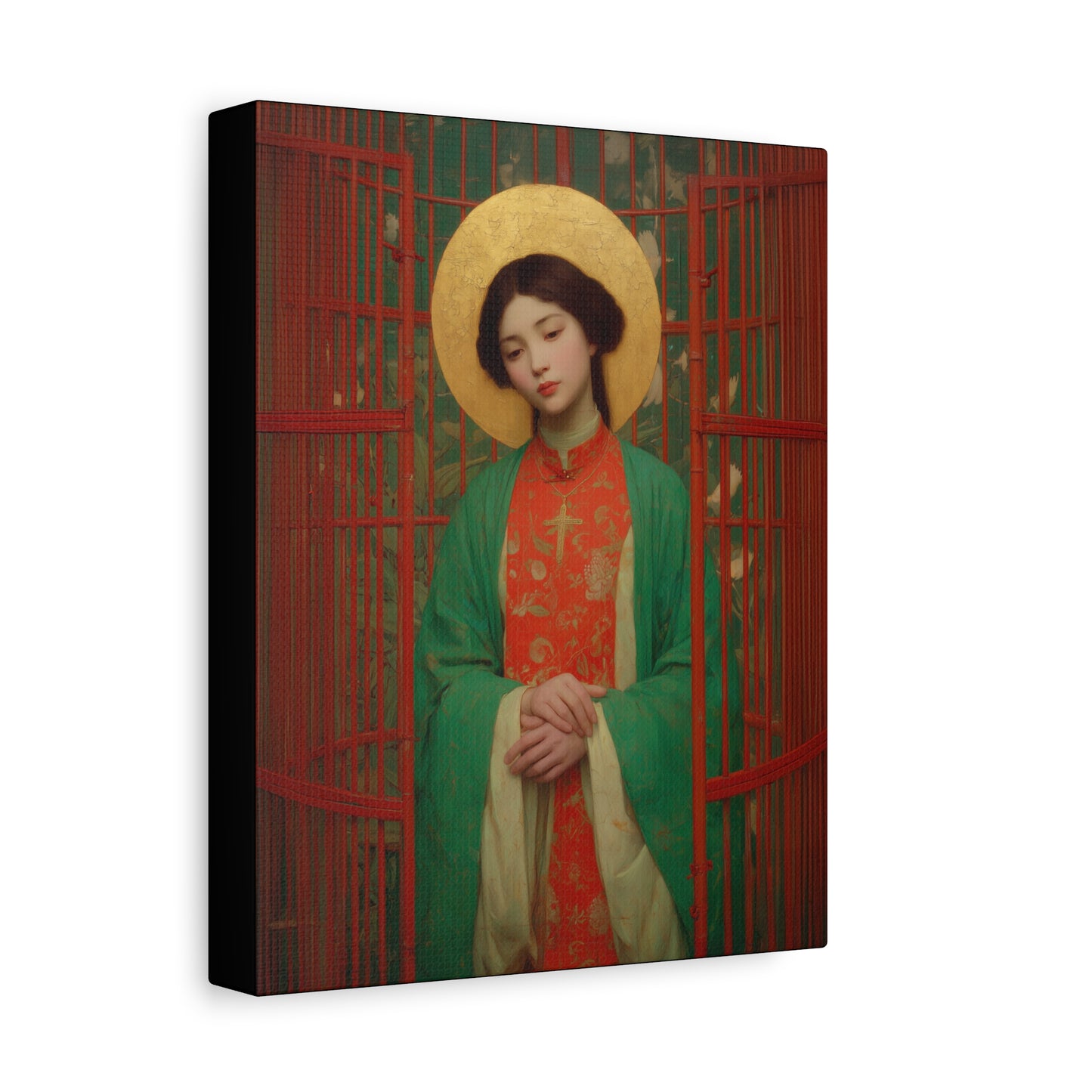 Saint Agnes Tsao Kou Ying -  Museum Wrapped Canvas - Sanctified Souls Print - Religious Art for your Home - Catholic Patron Saint Art
