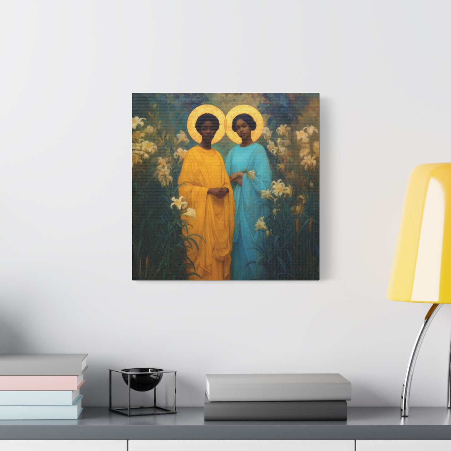 Saint Perpetua and Saint Felicity -  Museum Wrapped Canvas - Sanctified Souls Print - Religious Art for your Home - Catholic Saint Art