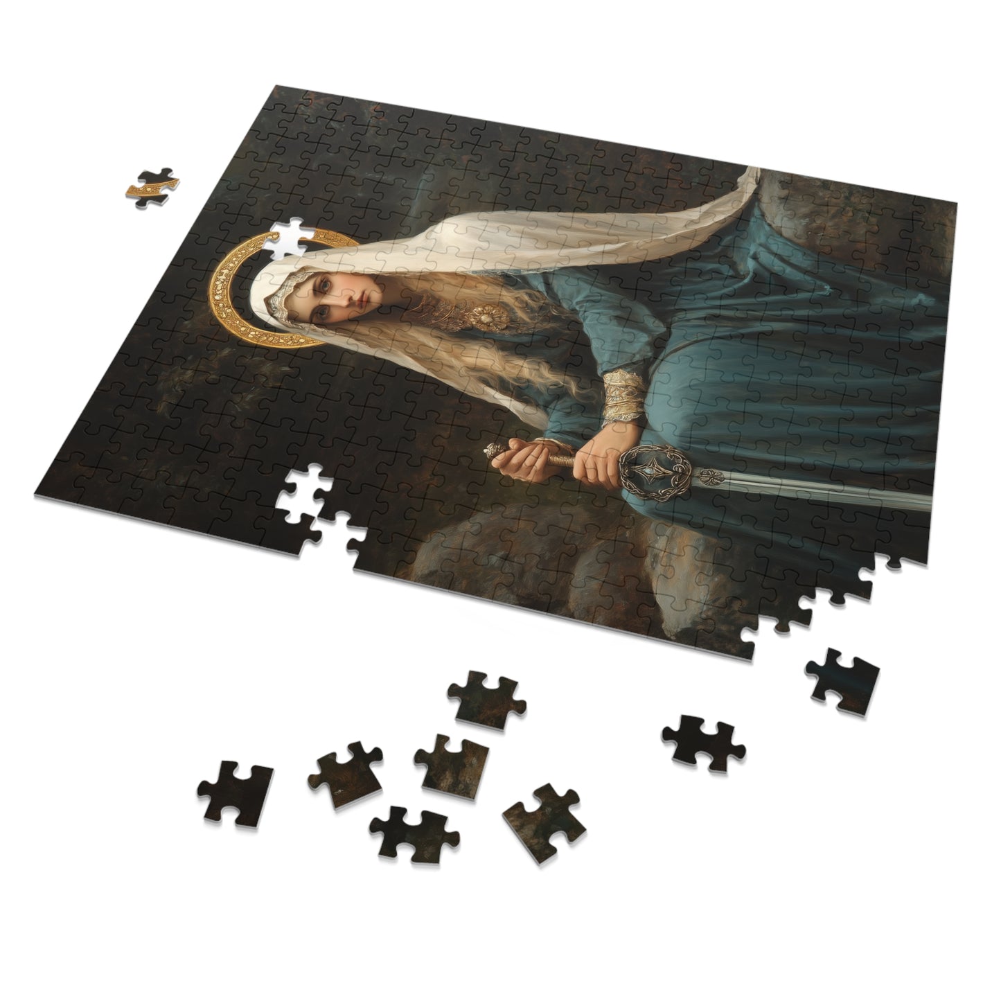 Saint Winifred - Puzzle and Keepsake Tin - Religious (30, 110, 252, 500,1000) - Religious Puzzle - Gifts for Catholic Families